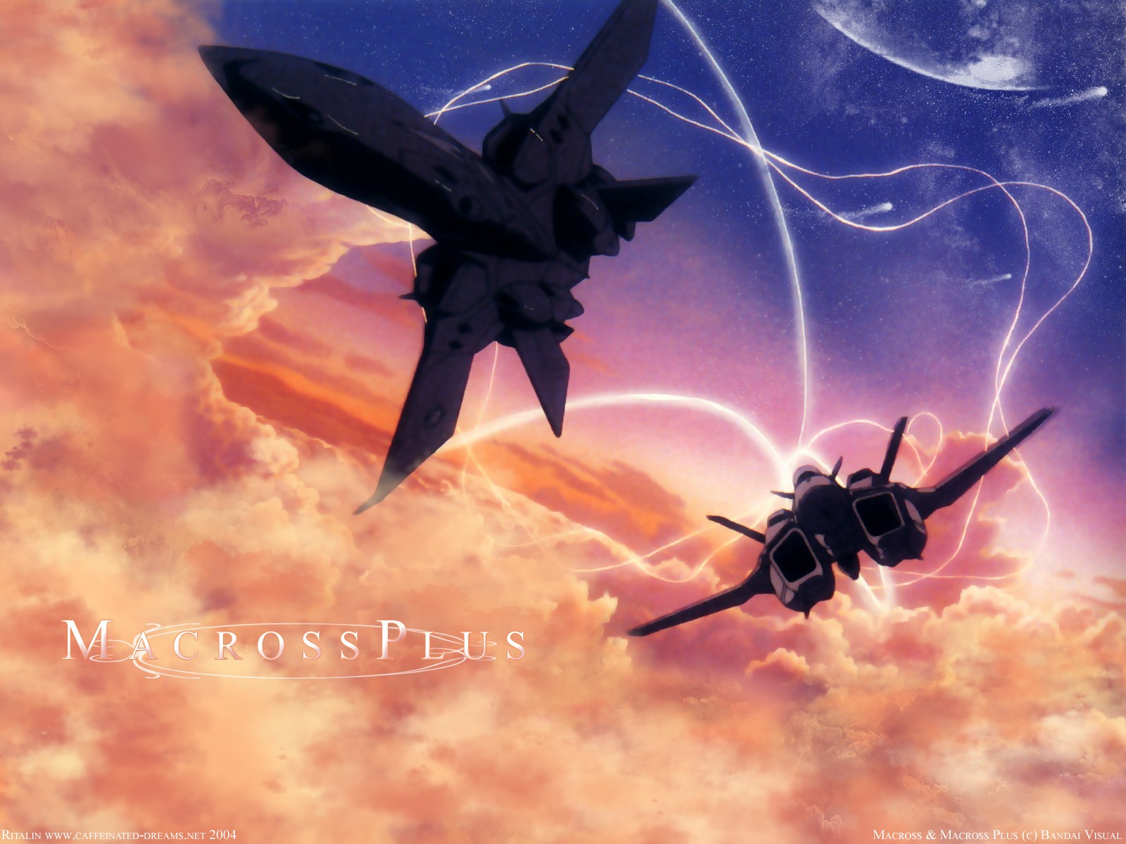 Anime 1600x1200 Macross anime aircraft vehicle military aircraft military jet fighter military vehicle clouds YF-19 YF-22