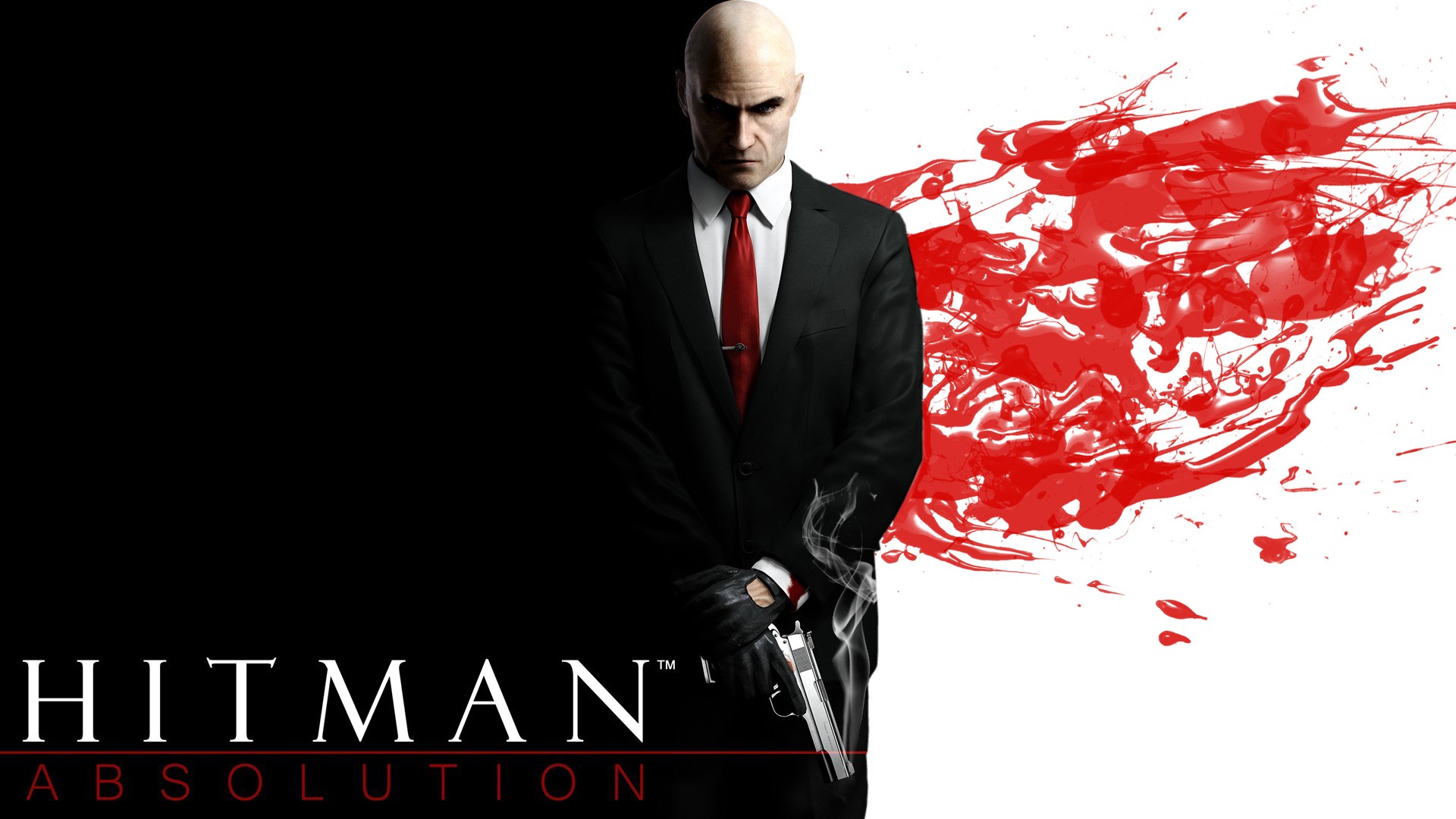 General 1920x1080 Hitman: Absolution Agent 47 blood red red tie video games PC gaming video game man antiheroes gun weapon