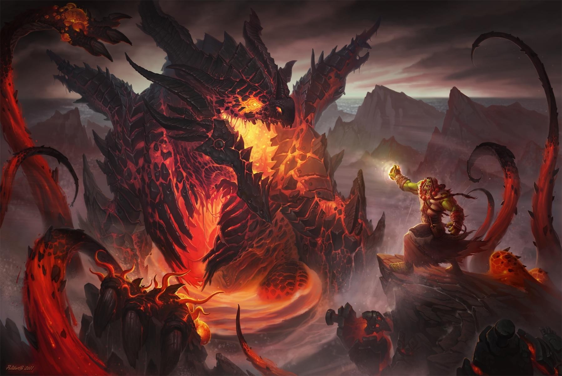 General 1796x1200 dragon creature PC gaming fantasy art Thrall Deathwing video game art
