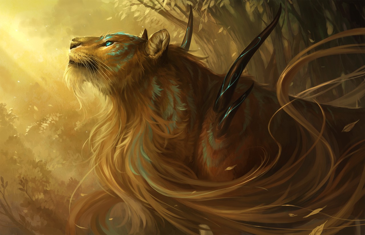 General 1280x824 fantasy art creature artwork lion animals big cats
