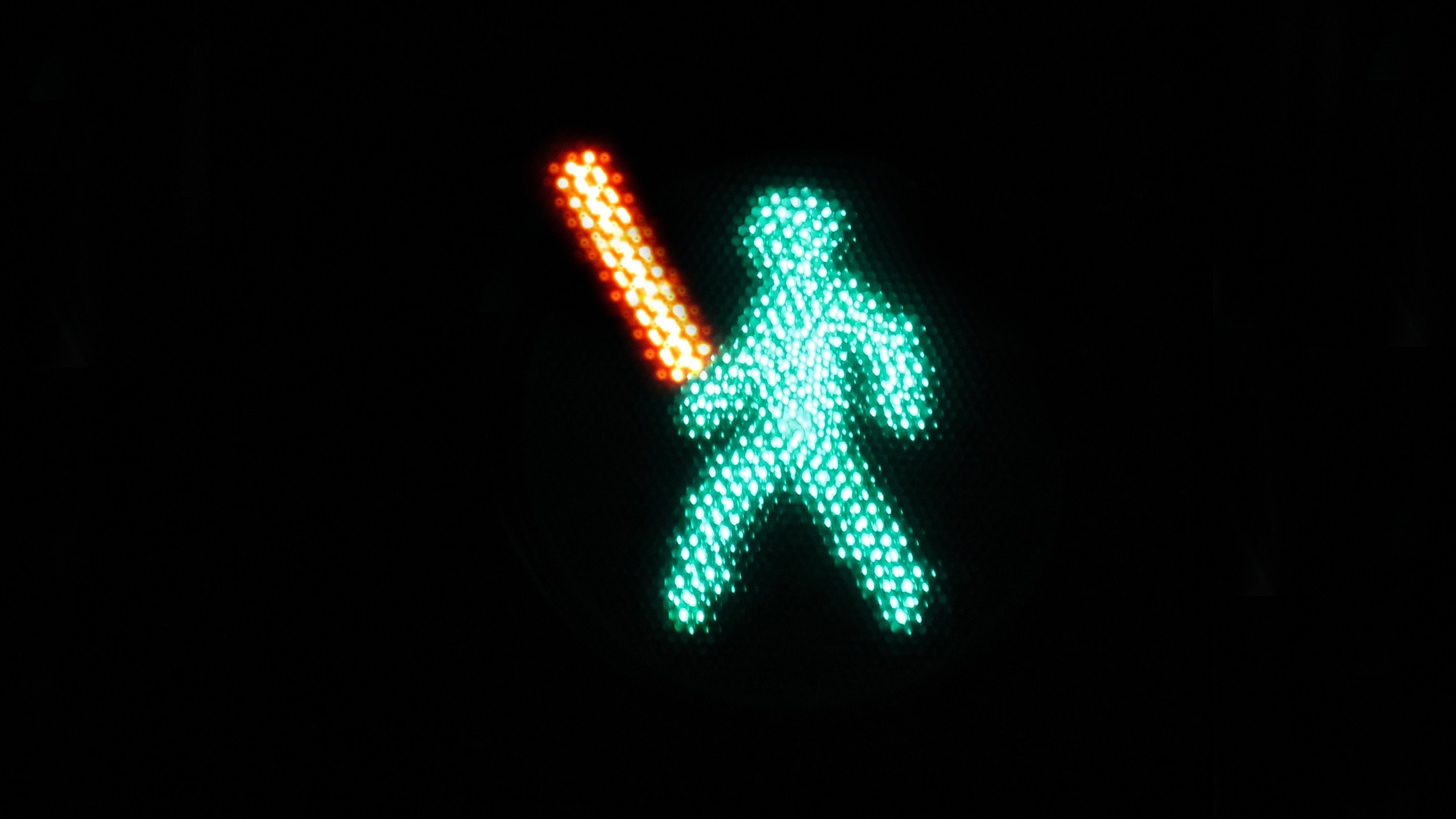 General 2560x1440 Star Wars lightsaber traffic lights photoshopped minimalism turquoise black background humor