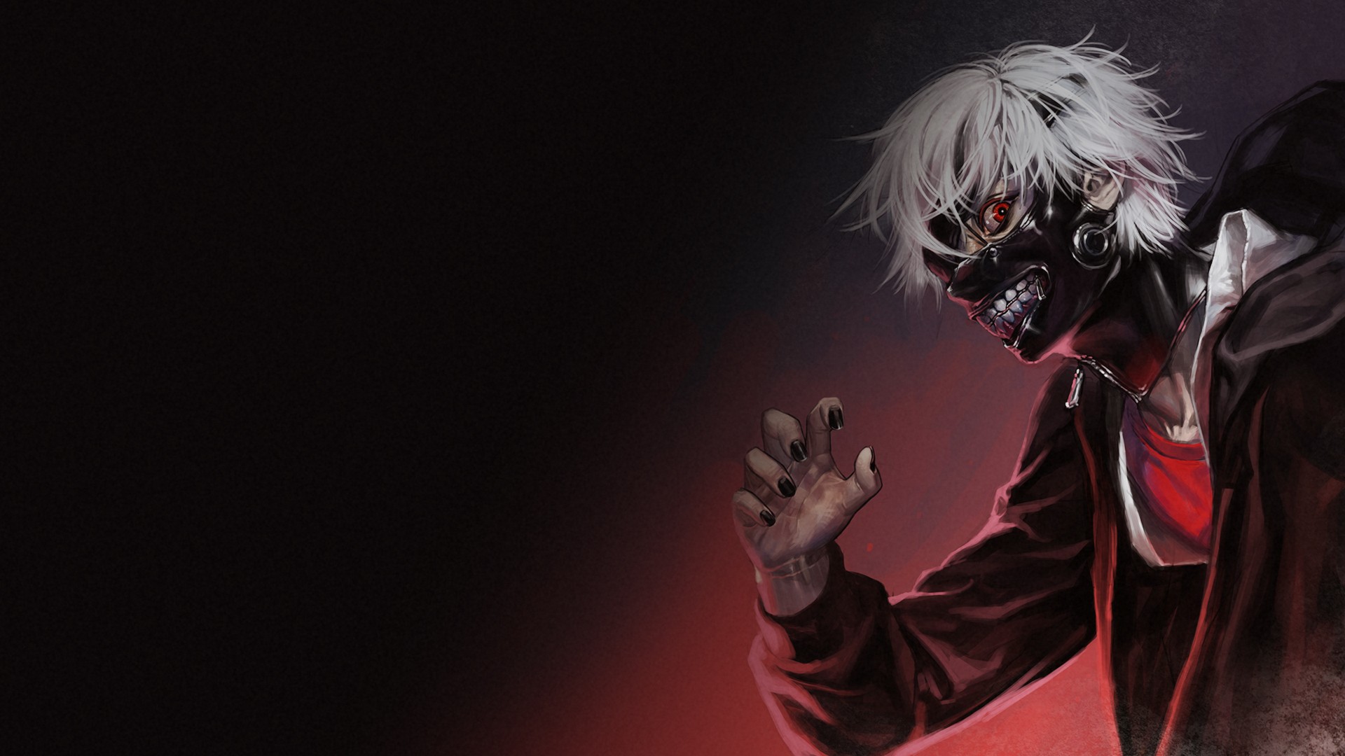Anime 1920x1080 anime boys Tokyo Ghoul anime red eyes simple background