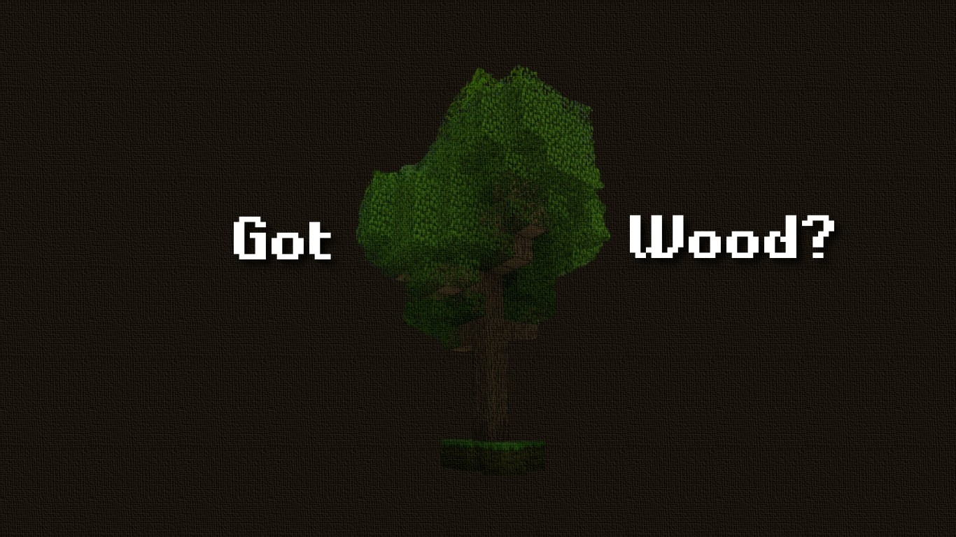 General 1366x768 Minecraft video games PC gaming simple background trees video game art