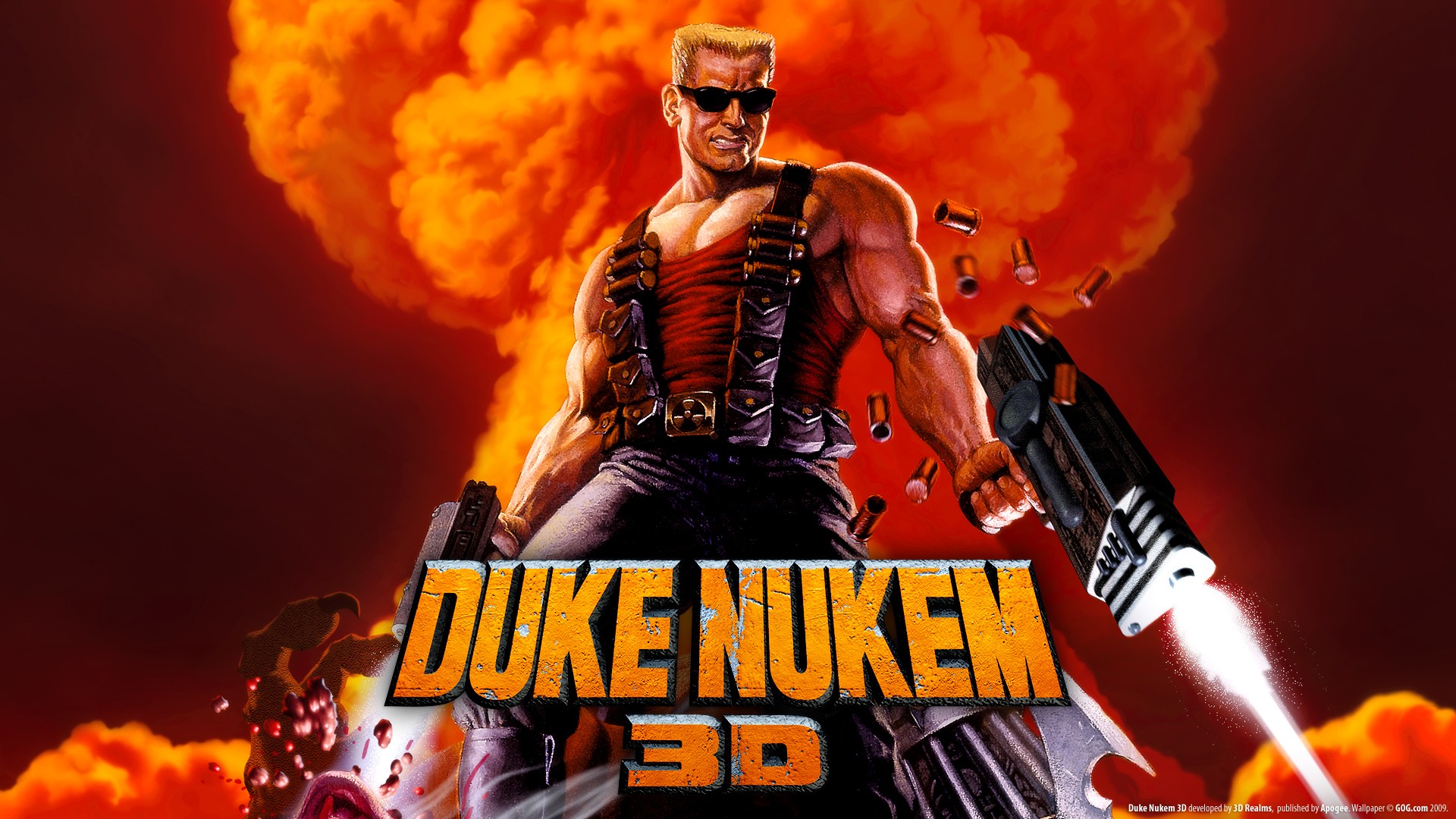 General 1920x1080 video games Duke Nukem Duke Nukem 3D video game art Video Game Heroes video game men sunglasses weapon
