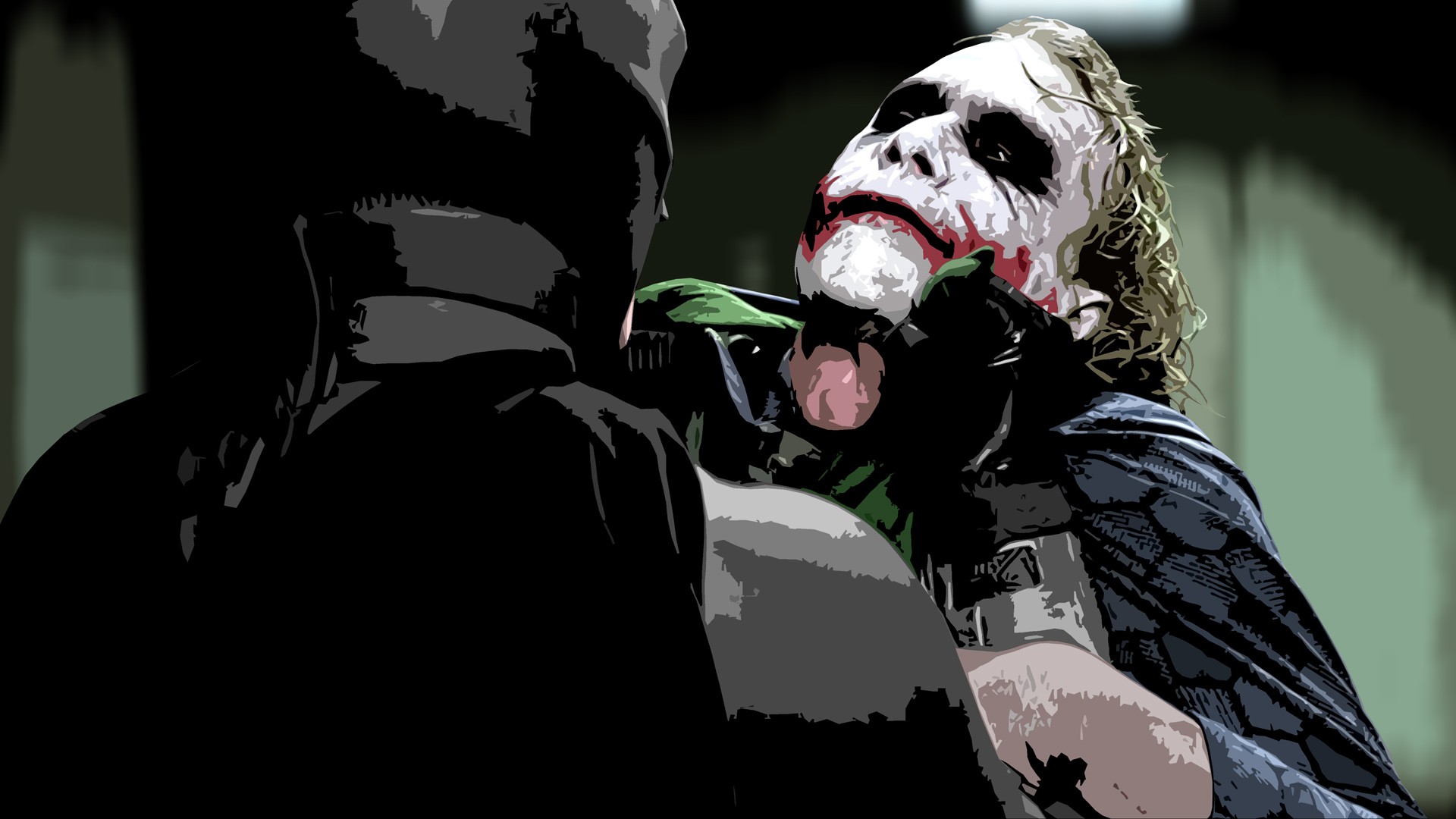 General 1920x1080 movies Batman The Dark Knight Joker MessenjahMatt Heath Ledger villains