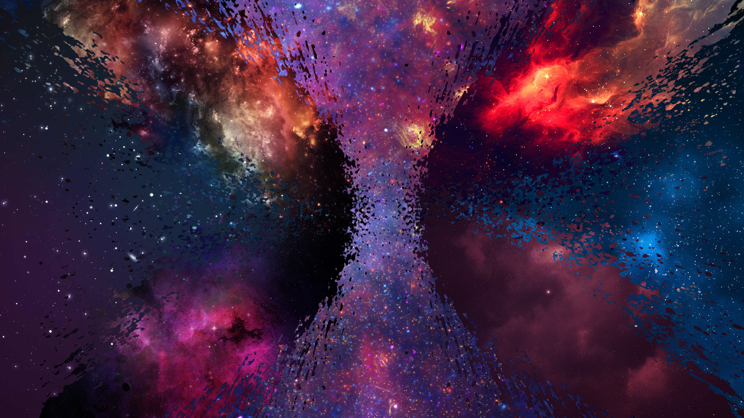 General 2560x1440 galaxy Nova space shattered spray Milky Way