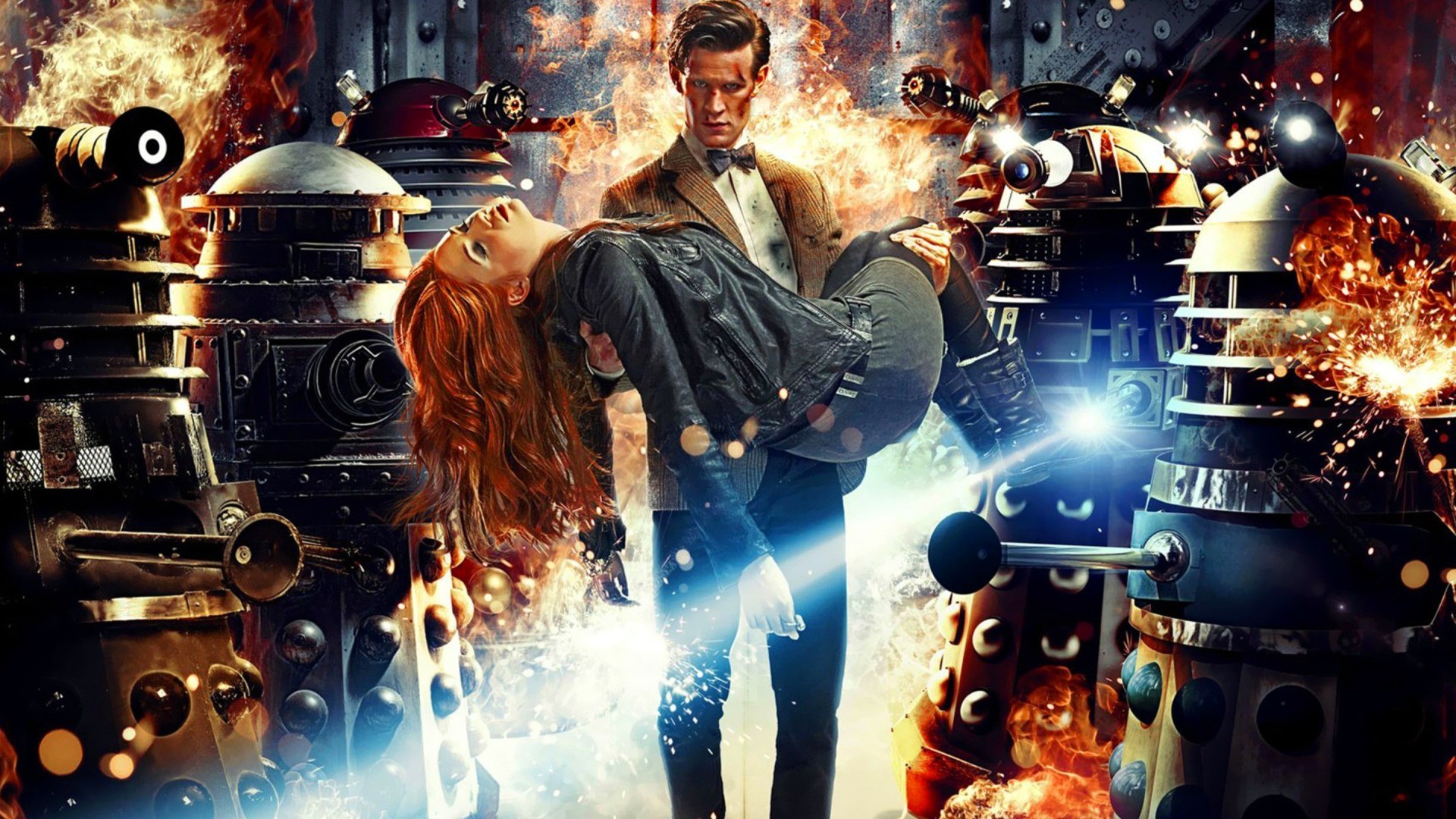 General 1920x1080 fantasy art Matt Smith Eleventh Doctor Karen Gillan Amy Pond Daleks TV series science fiction