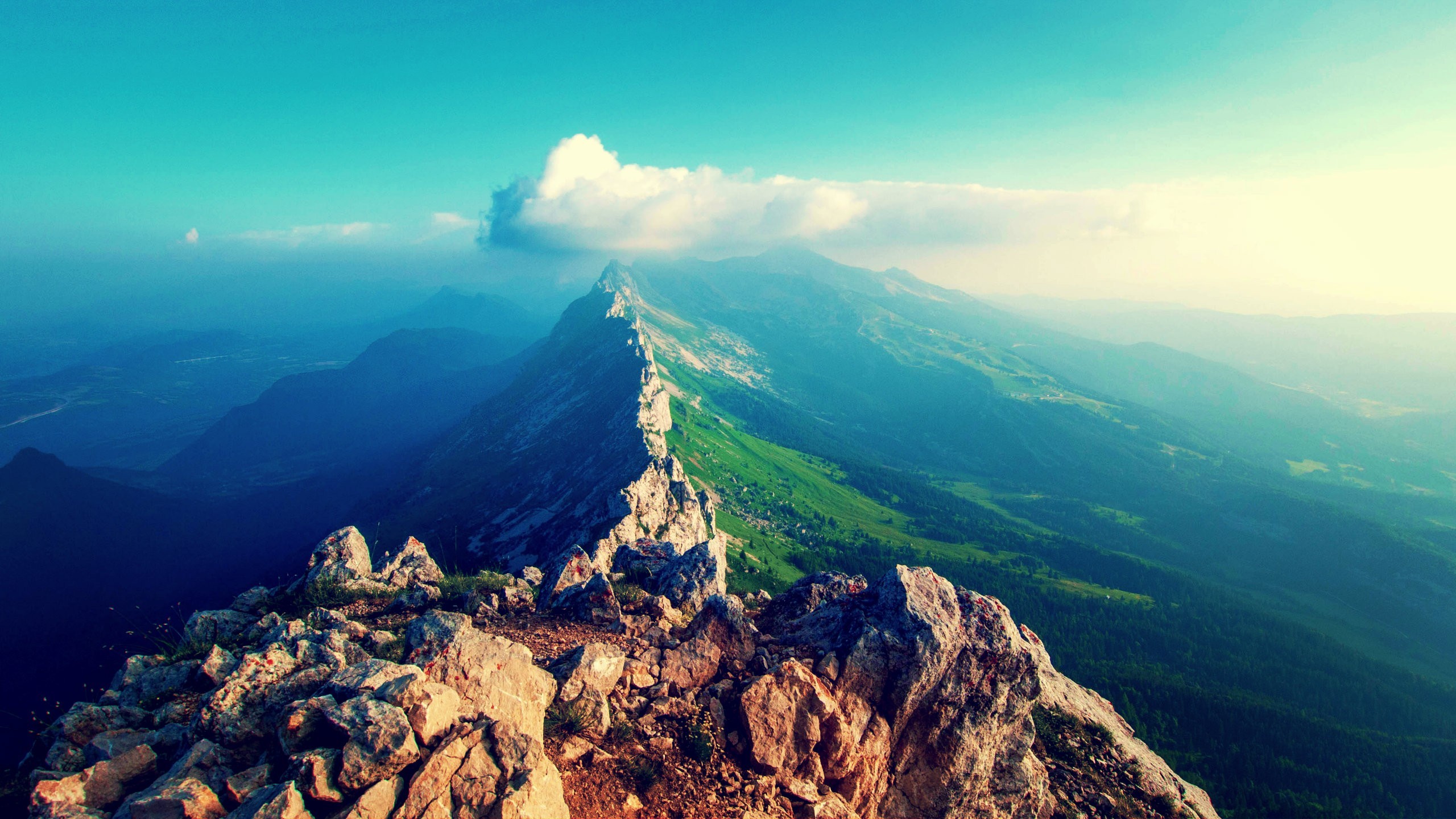 General 2560x1440 mountains landscape nature clouds sky forest panorama