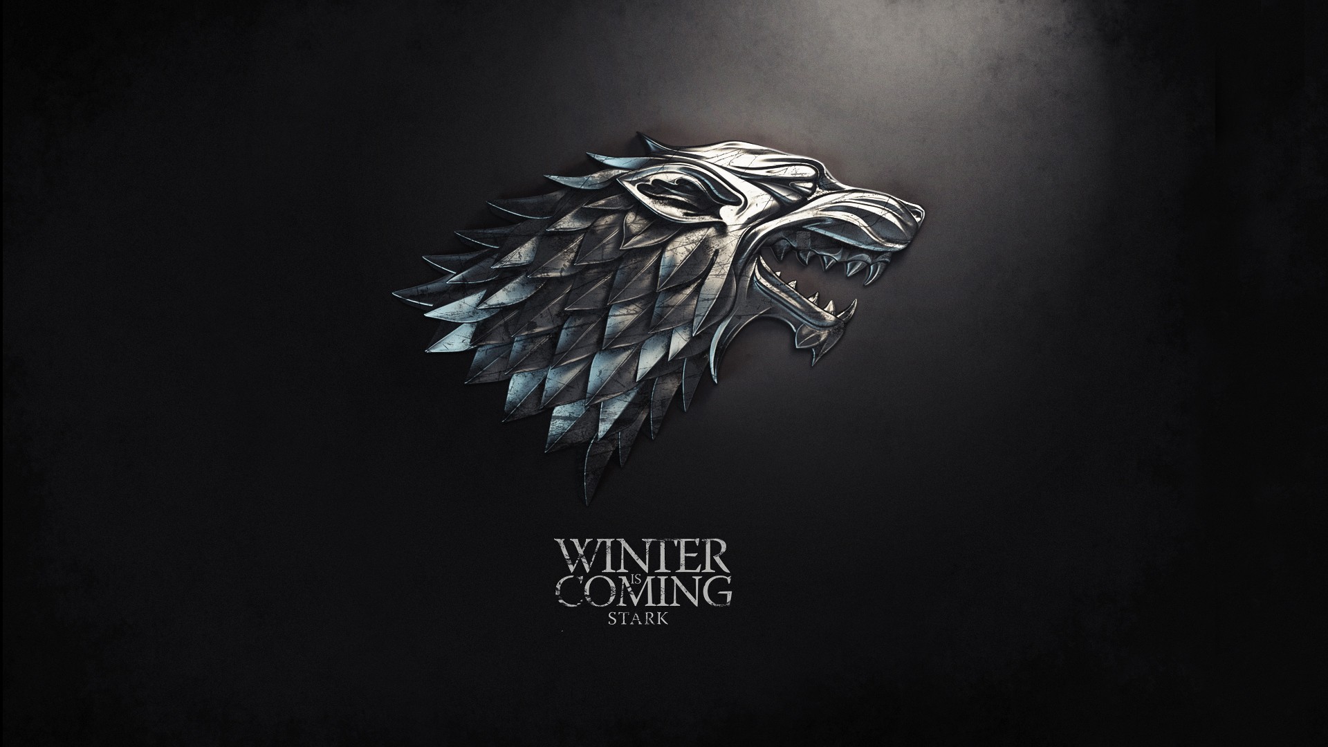 General 1920x1080 Game of Thrones A Song of Ice and Fire digital art House Stark Direwolf Winter Is Coming sigils simple background TV series