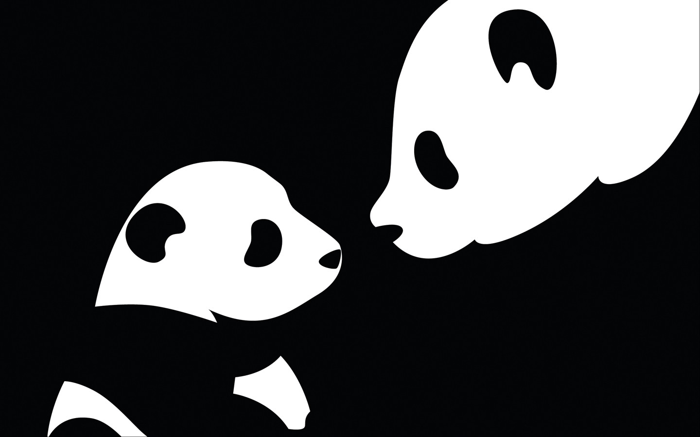 General 1440x900 panda artwork animals minimalism mammals bears