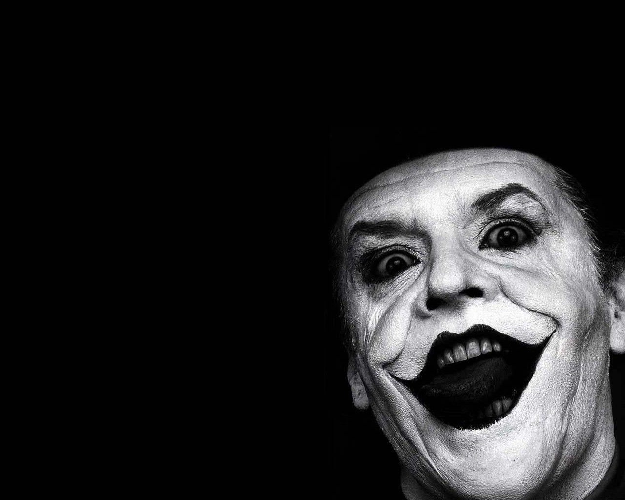 General 1280x1024 Joker Jack Nicholson monochrome Batman laughing face movies actor villains DC Comics