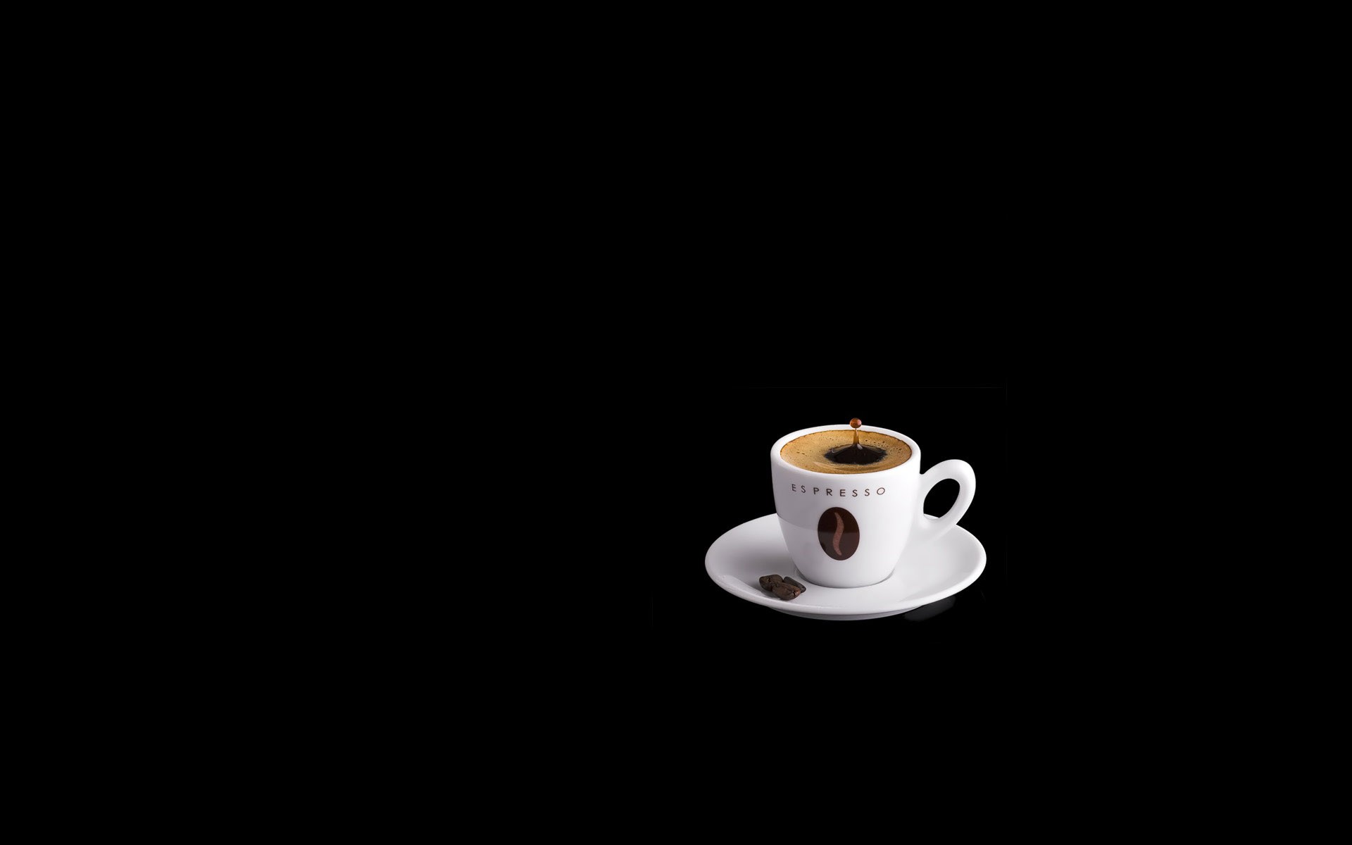 General 1920x1200 black background minimalism espresso cup coffee simple background digital art