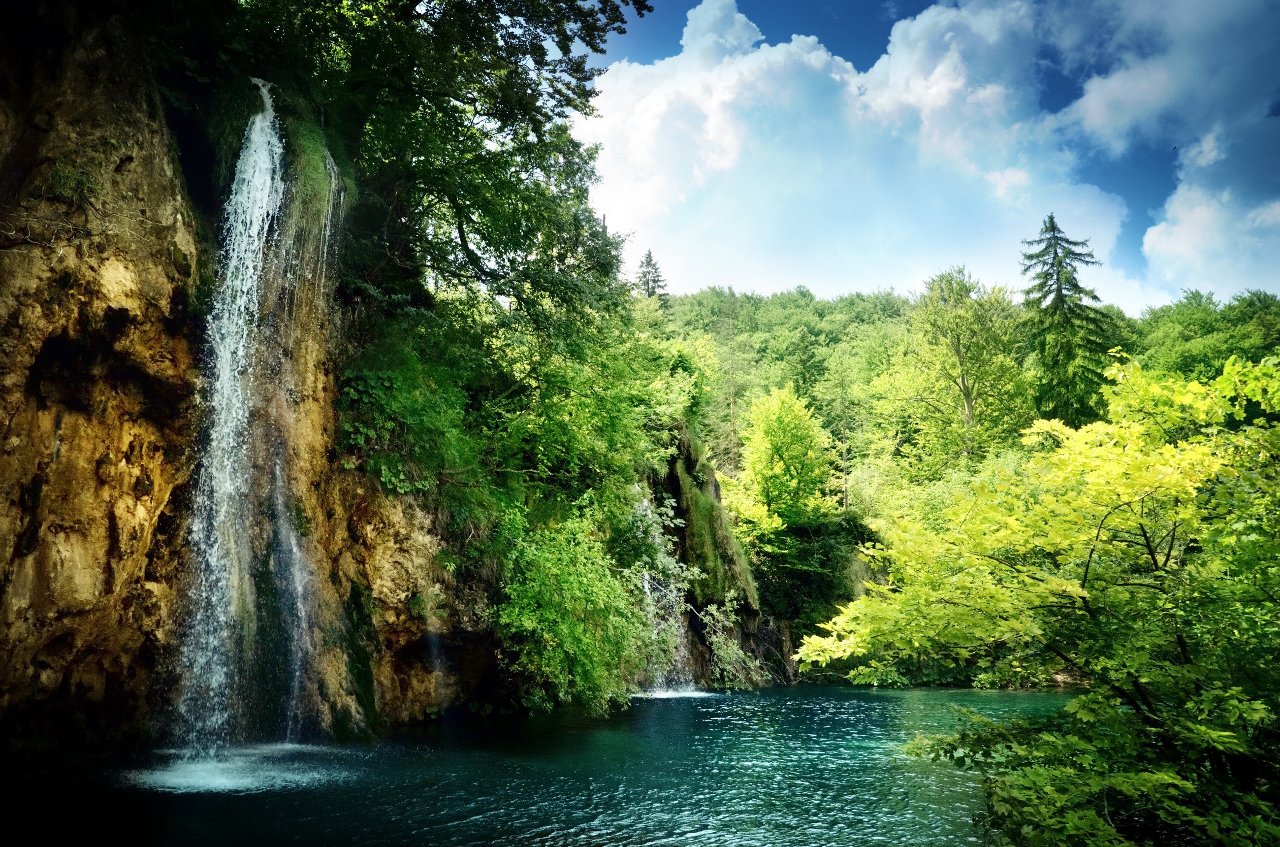 General 2600x1720 nature landscape waterfall Plitvice Lakes National Park wilderness water Croatia