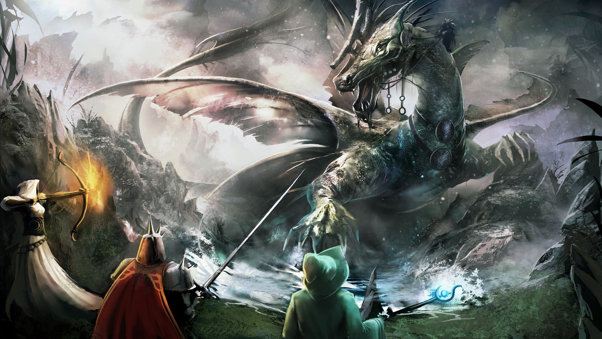 General 1920x1080 dragon Trine fantasy art creature video games video game art