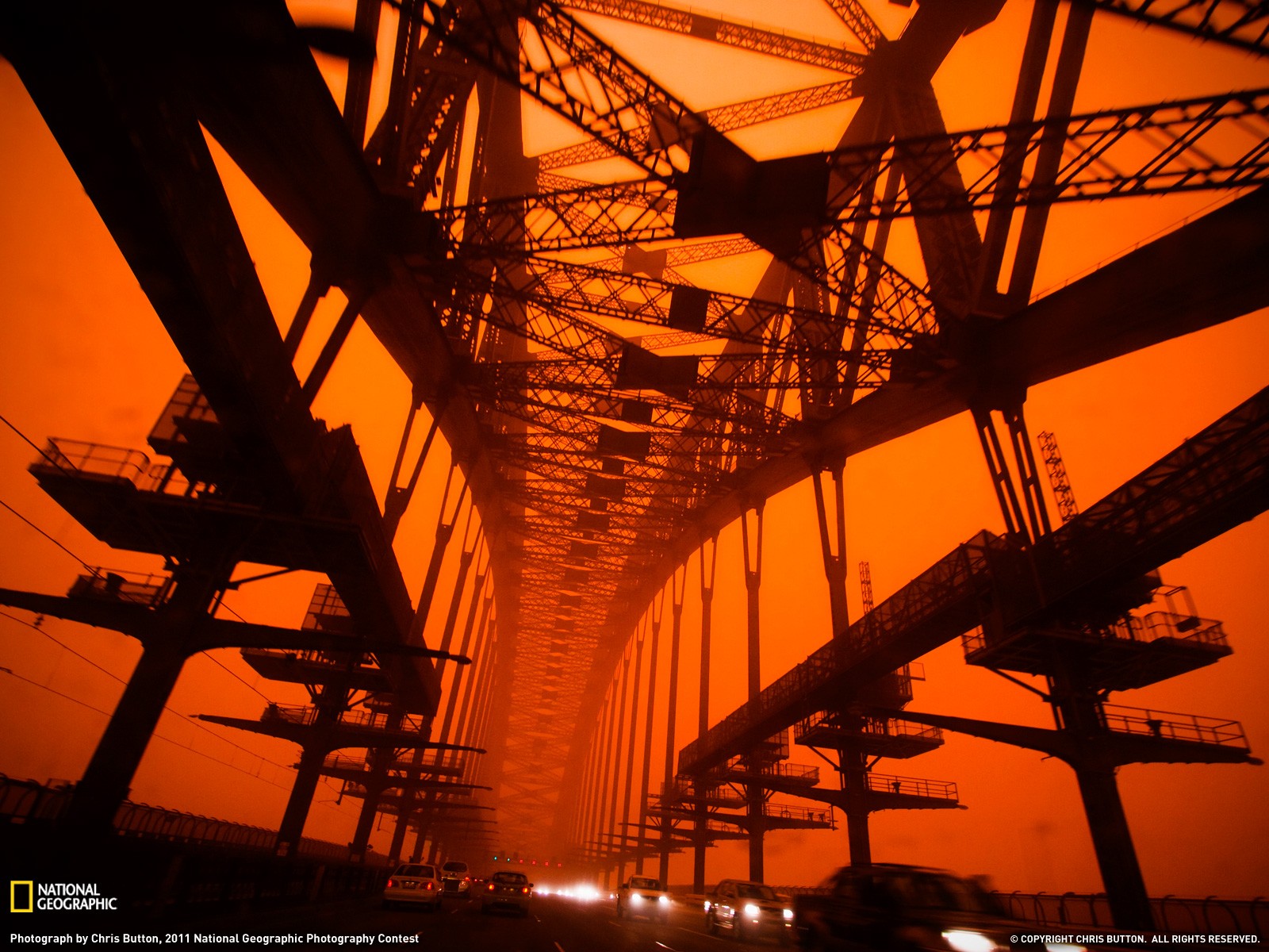 General 1600x1200 National Geographic bridge traffic Sydney dust storm Sydney Harbour Bridge Australia car vehicle