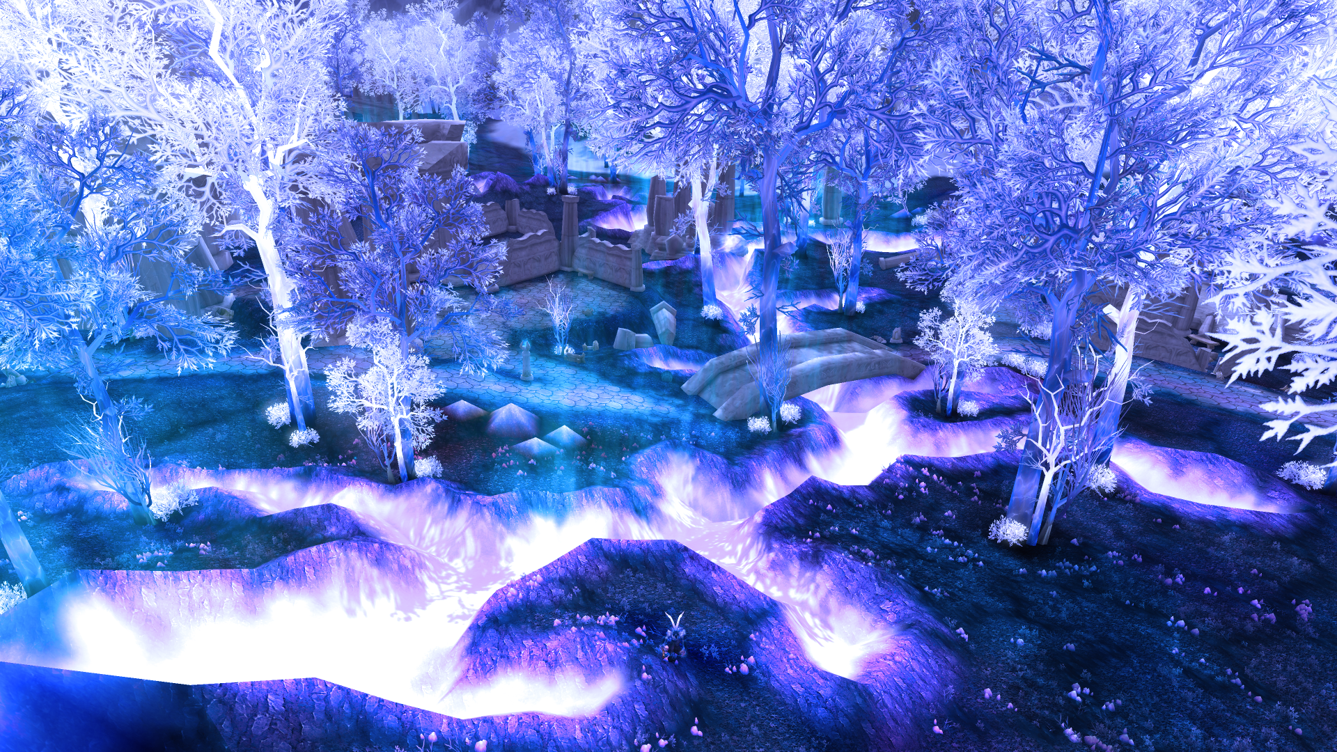 General 1920x1080 blue World of Warcraft Blizzard Entertainment video games Crystalsong Forest purple PC gaming
