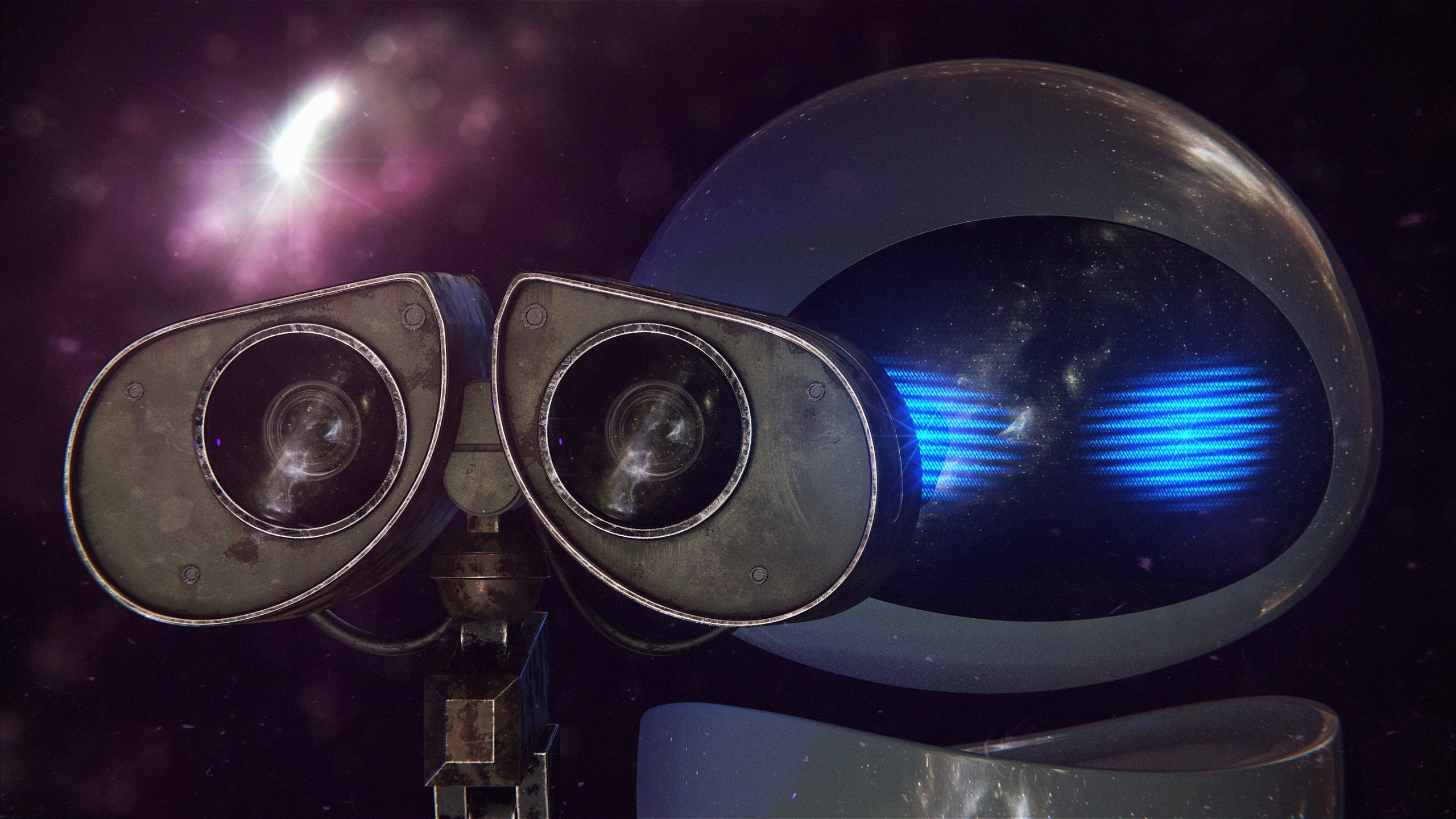 WALL-E, Pixar Animation Studios, space, movies, DeviantArt, animated movies,  robot, science fiction, EVE (Movies) | 2560x1440 Wallpaper 