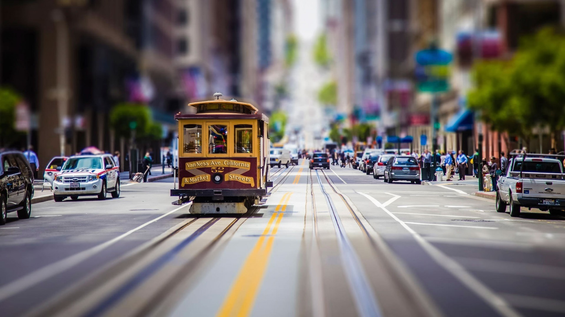 General 1920x1080 cityscape San Francisco tram USA vehicle car traffic