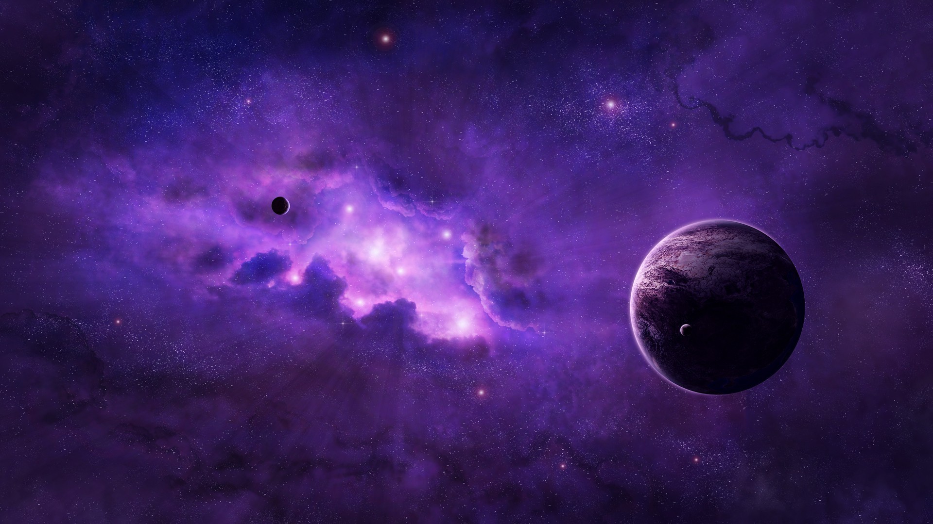 General 1920x1080 space planet space art purple digital art artwork