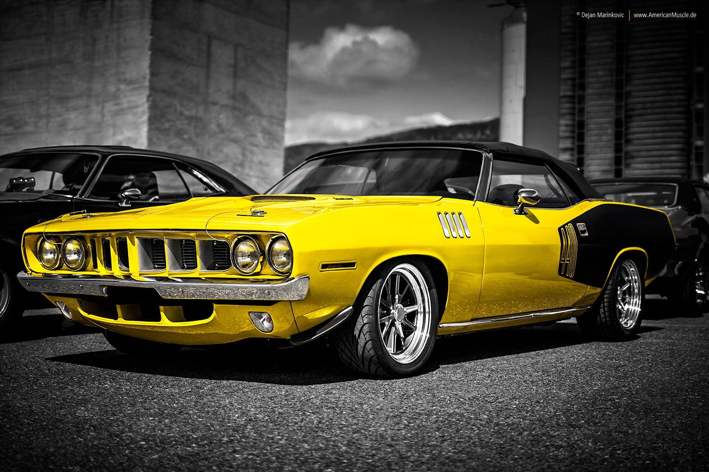 General 1400x933 car selective coloring vehicle yellow cars Plymouth