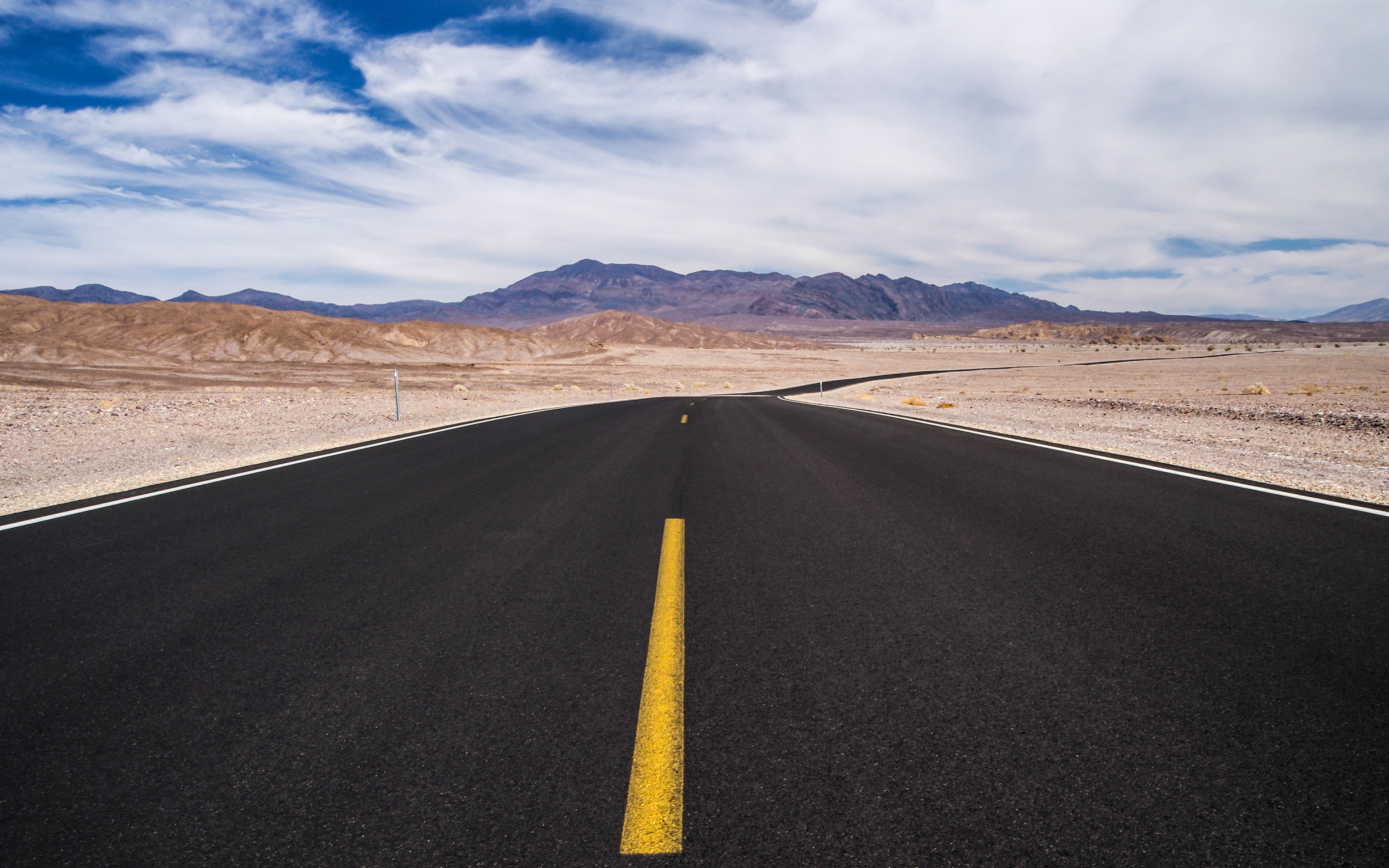 General 3840x2400 road landscape desert mountains Death Valley asphalt