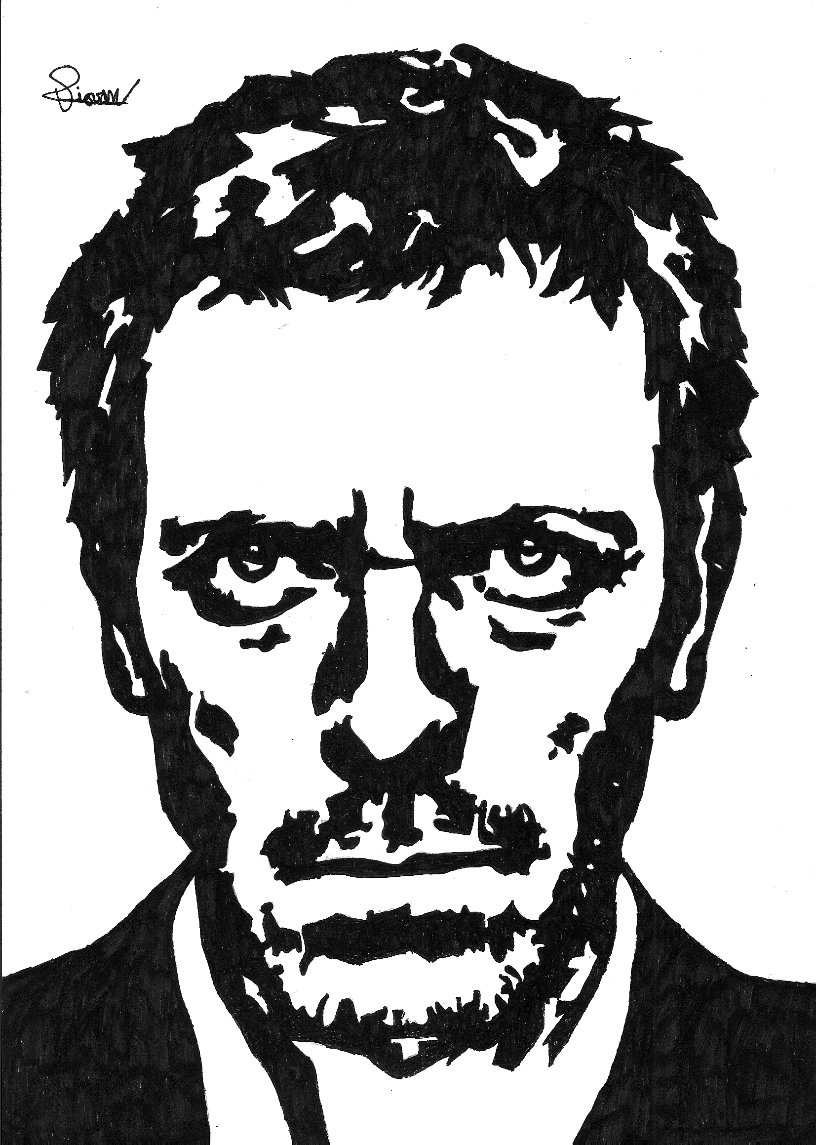General 1653x2318 Gregory House artwork Hugh Laurie TV series portrait