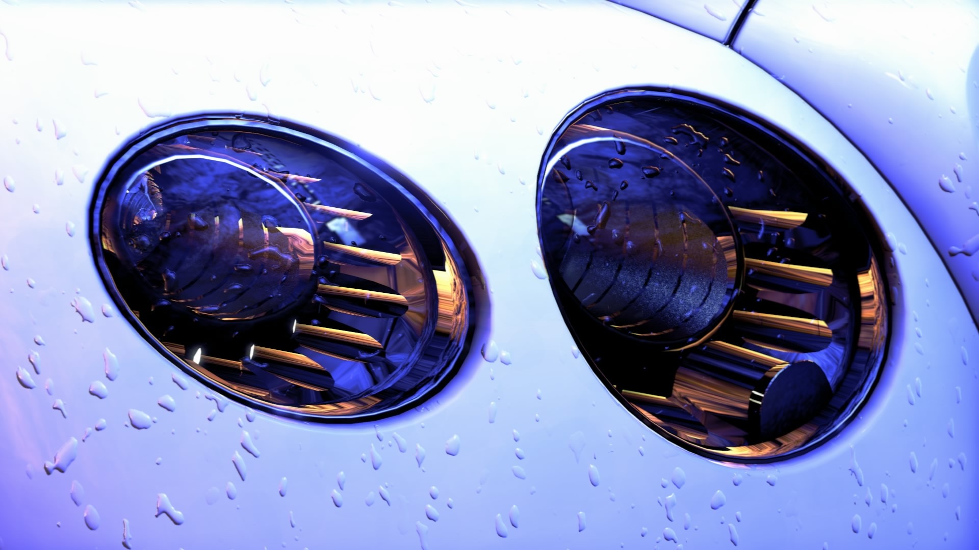 General 1920x1080 Driveclub car rain closeup headlights water drops video games vehicle