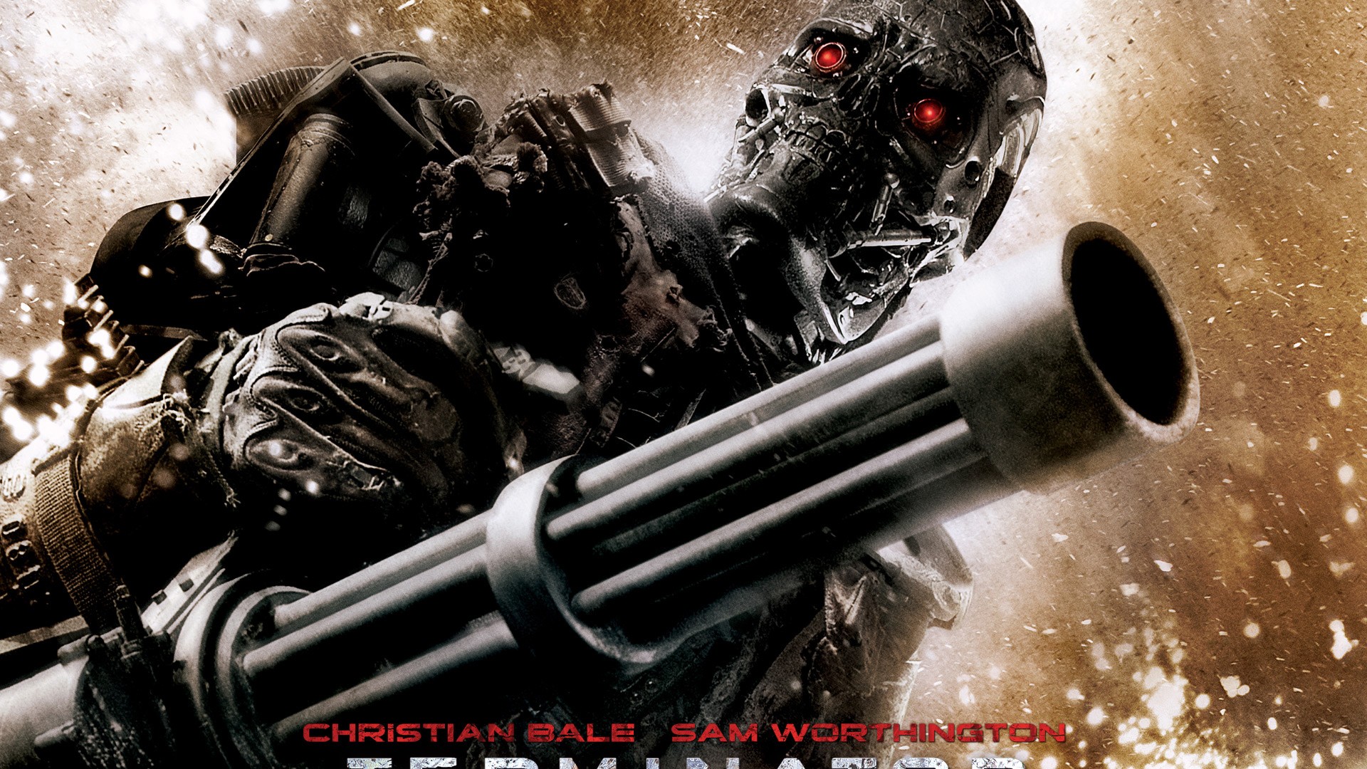 General 1920x1080 Terminator Salvation movies movie poster weapon science fiction T-600 (Movies)