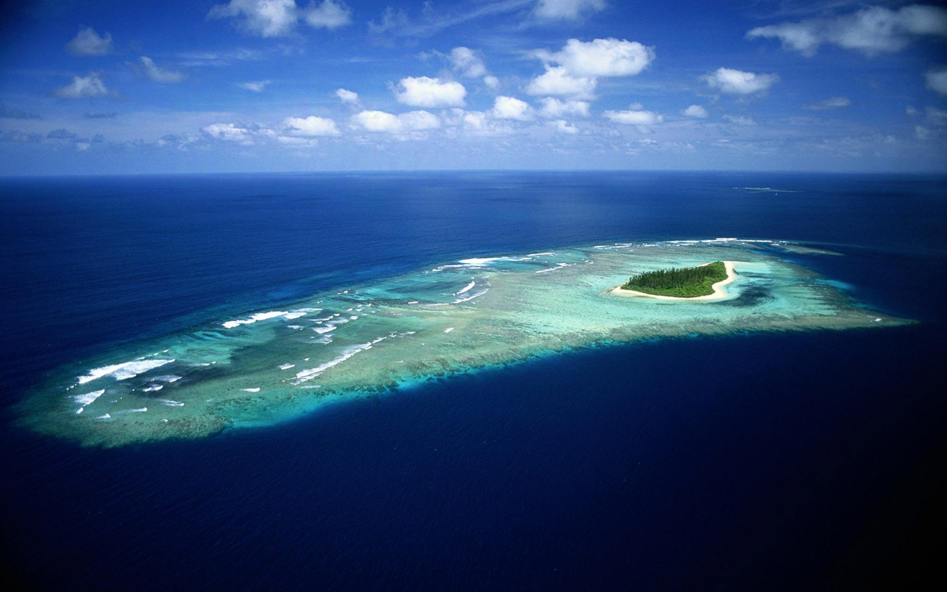 General 1920x1200 island landscape nature sea atols sky horizon aerial view