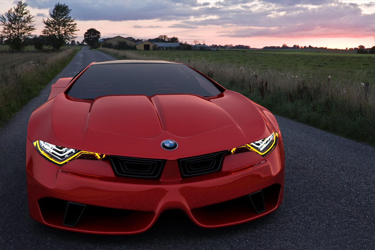 General 1280x854 BMW concept art concept cars red cars vehicle CGI car