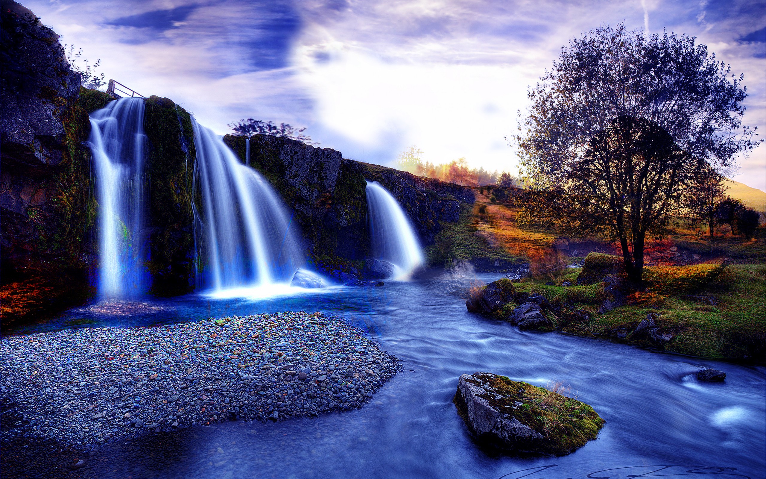 General 2560x1600 landscape nature waterfall outdoors water trees