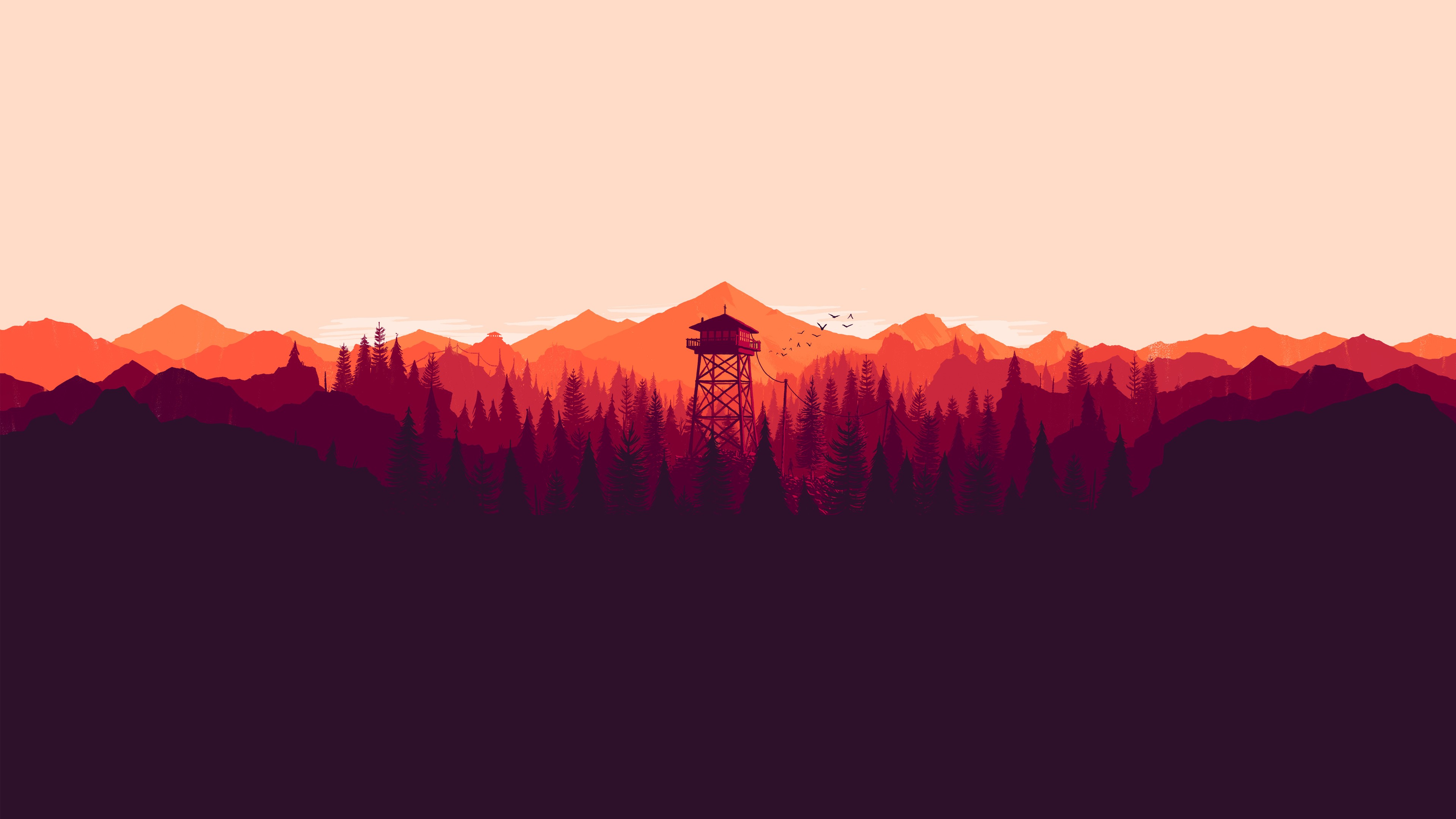General 3840x2160 Firewatch video games video game art PC gaming video game landscape