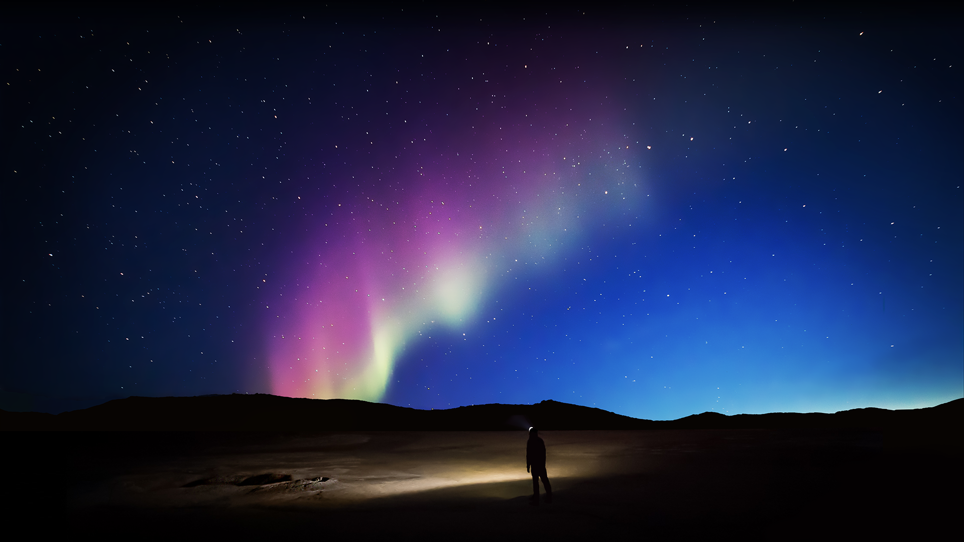 General 1920x1080 aurorae stars nature colorful sky landscape night looking up