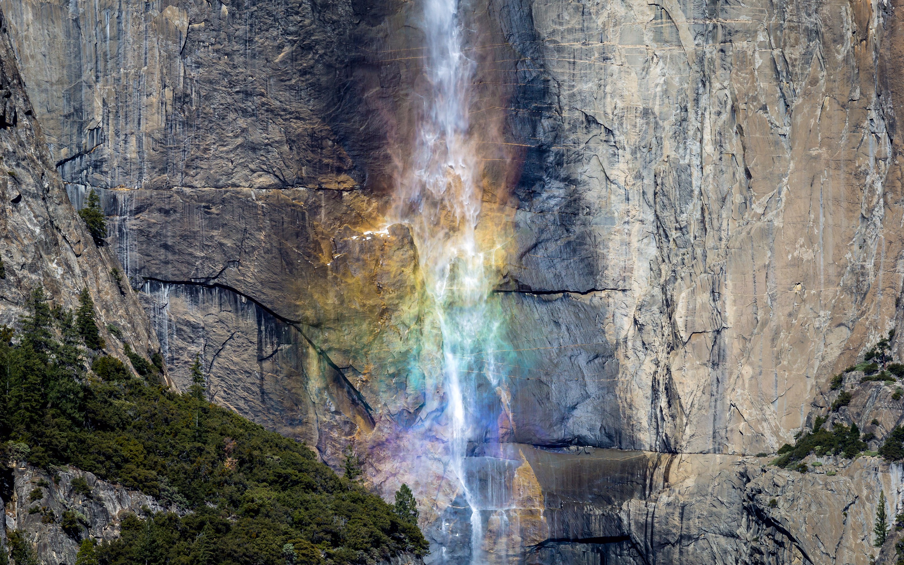 General 2880x1800 nature Yosemite National Park USA California rocks waterfall