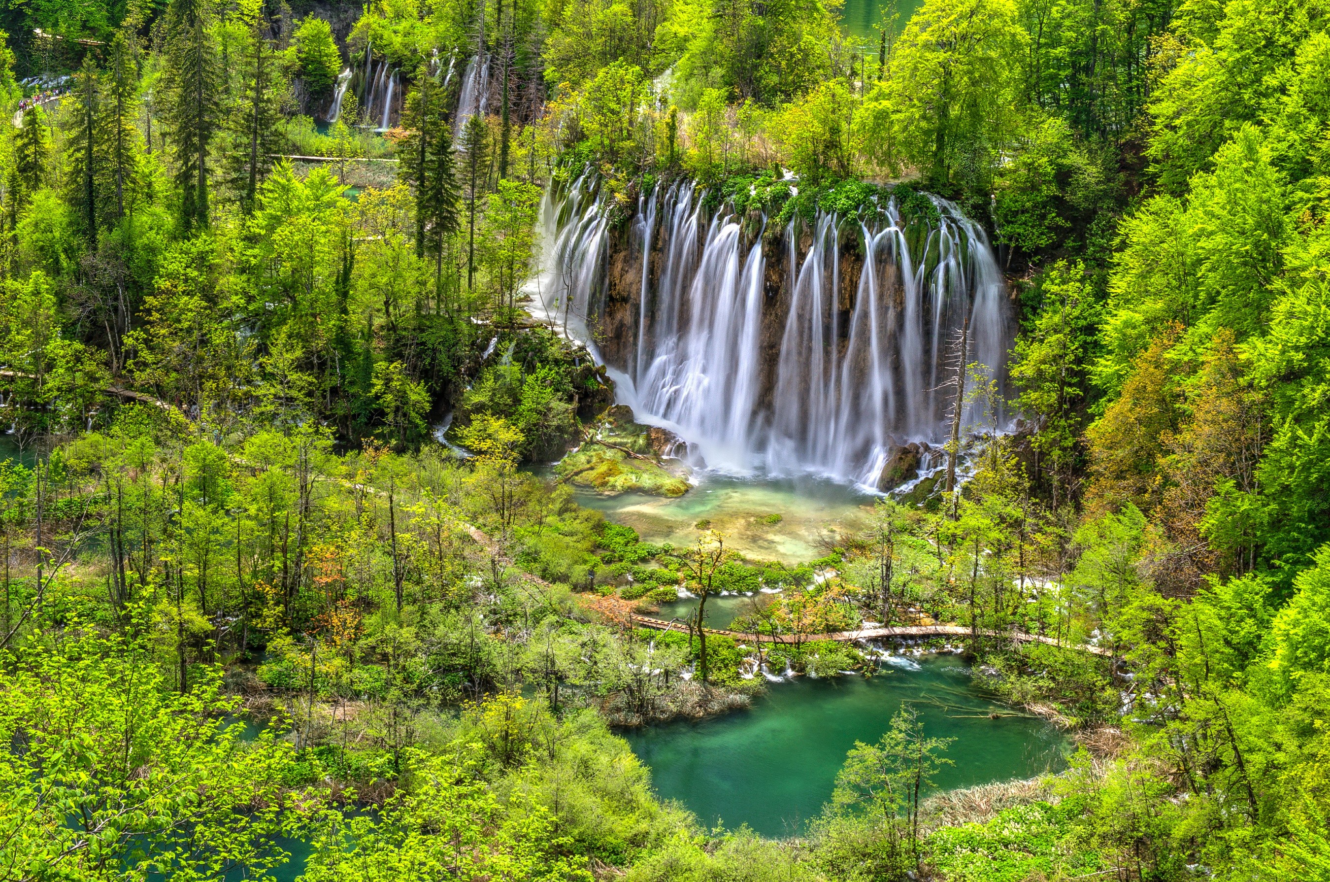 General 2700x1790 landscape waterfall park green nature pond forest Croatia Krka