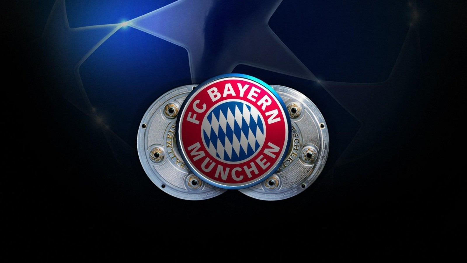 General 1600x900 FC Bayern Munchen logo soccer blue background soccer clubs sport