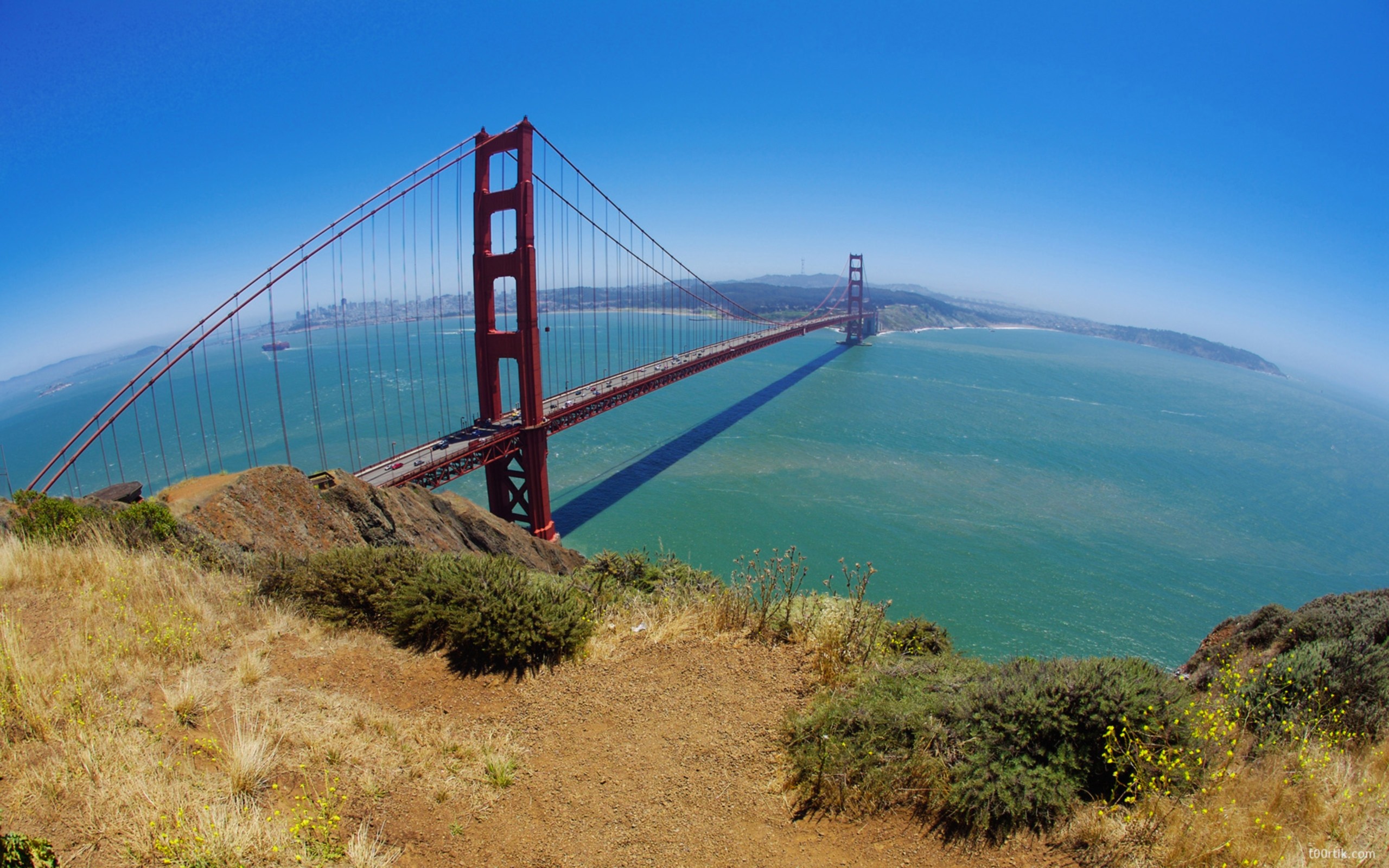 General 2560x1600 San Francisco Golden Gate Bridge sea panorama bridge USA landscape water sky suspension bridge