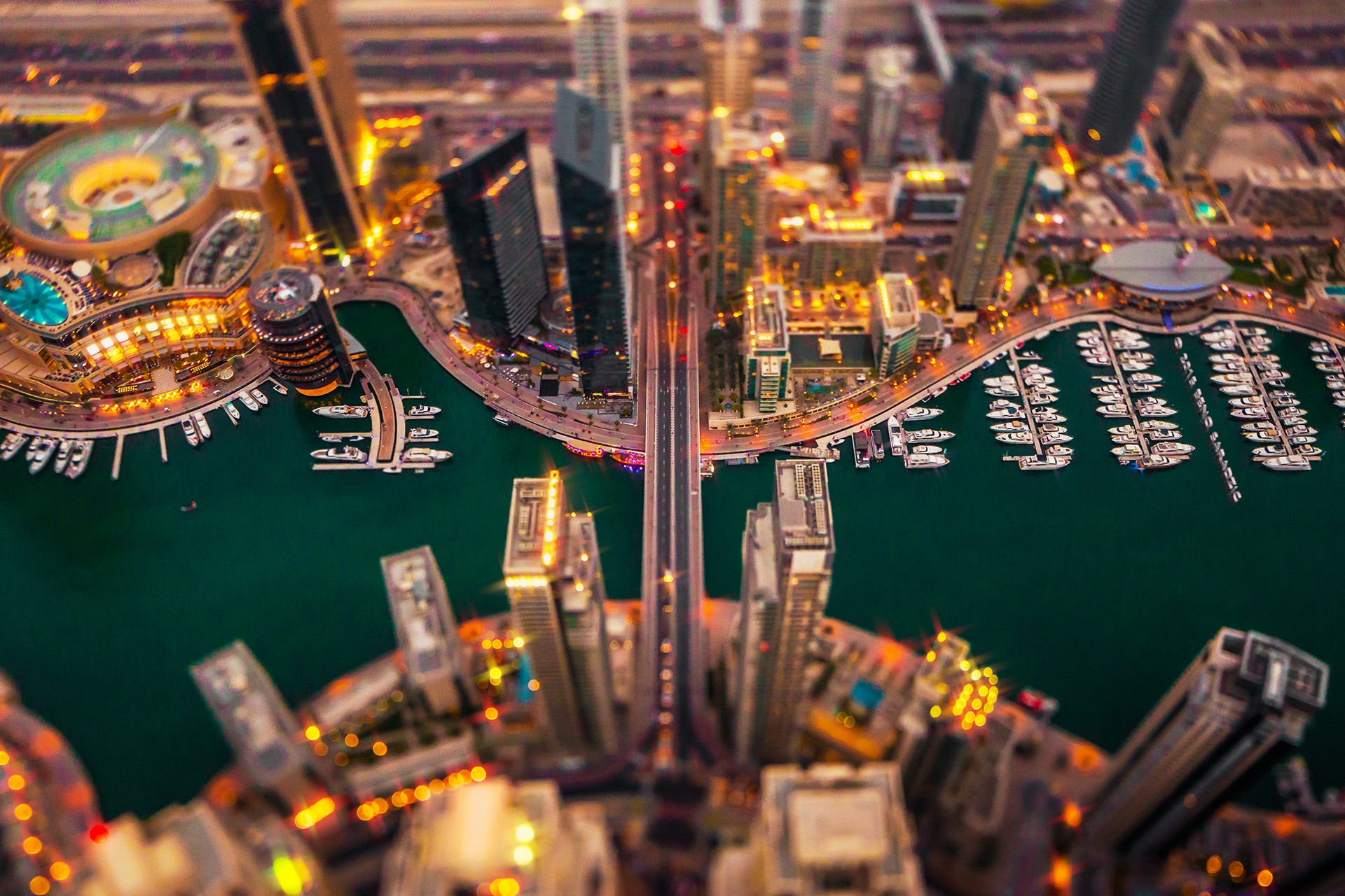 General 1920x1280 cityscape Dubai tilt shift digital art