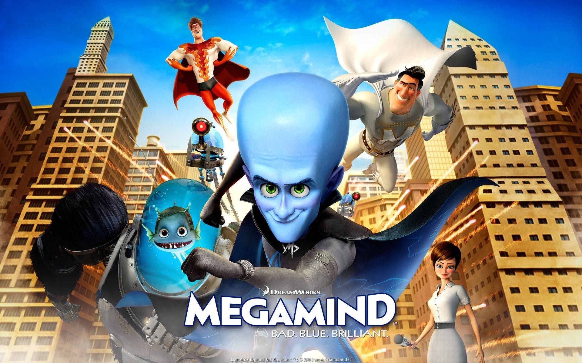 General 1920x1200 Megamind animated movies 2010 (Year) movies digital art