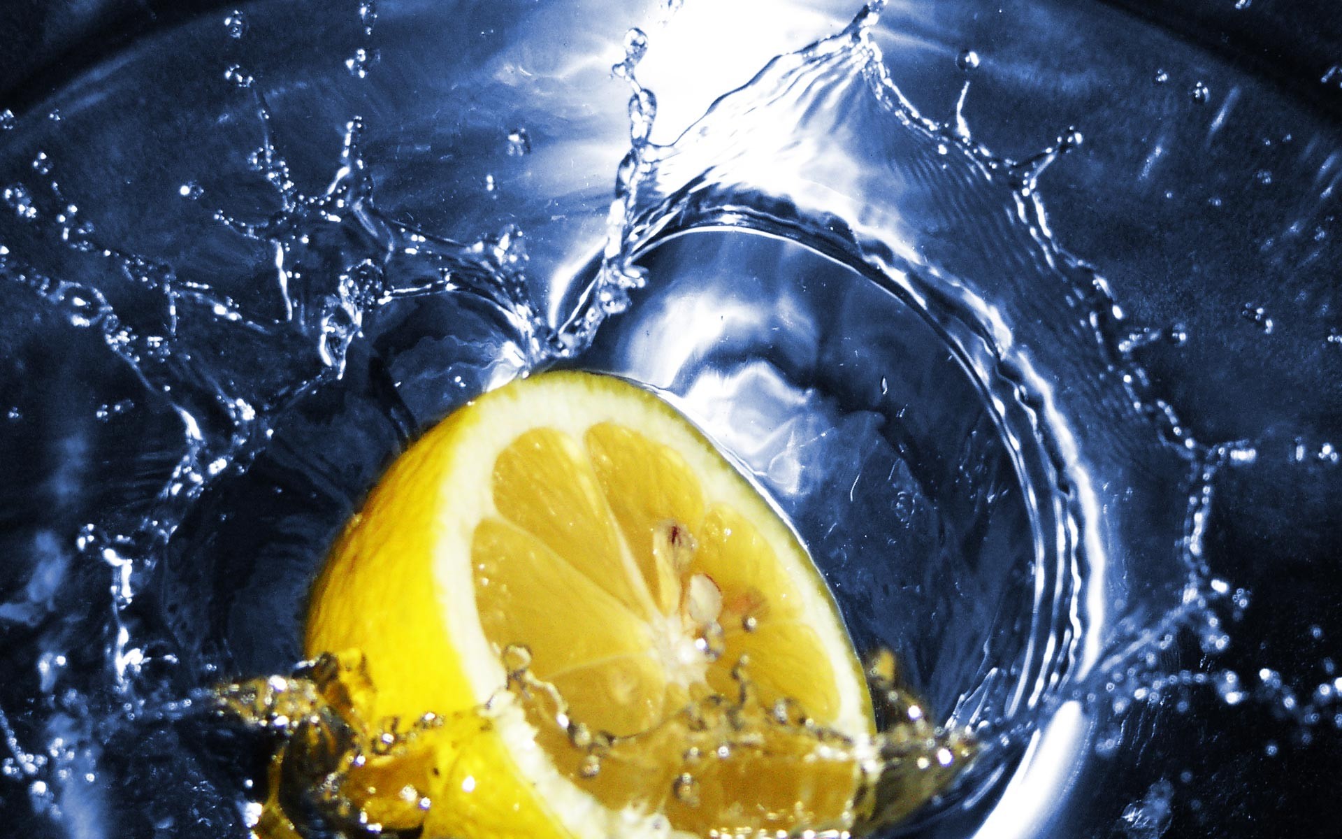 General 1920x1200 lemons water splash photography food fruit liquid closeup