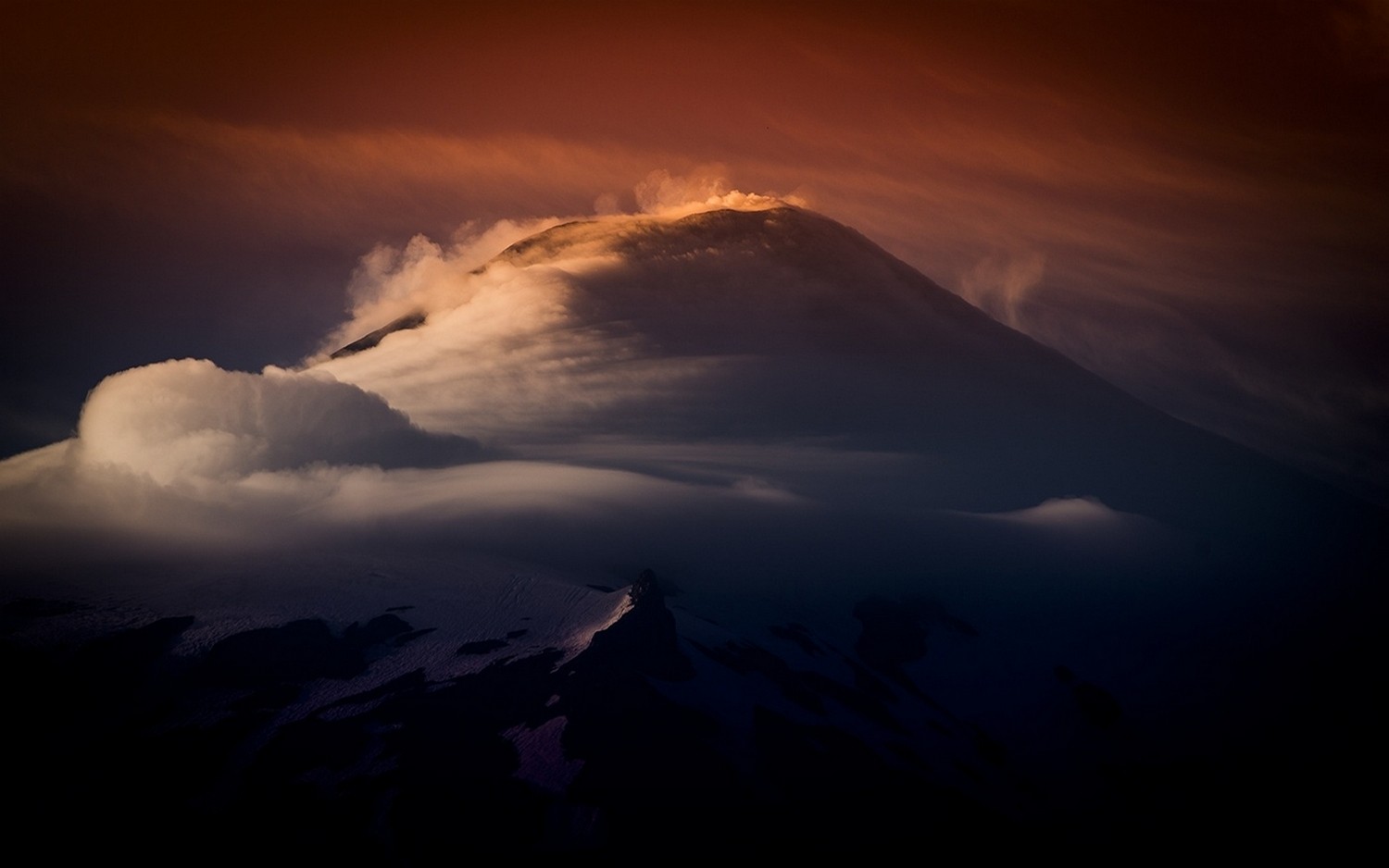 General 1500x938 nature landscape mountains volcano snowy peak sunset clouds Chile snowy mountain