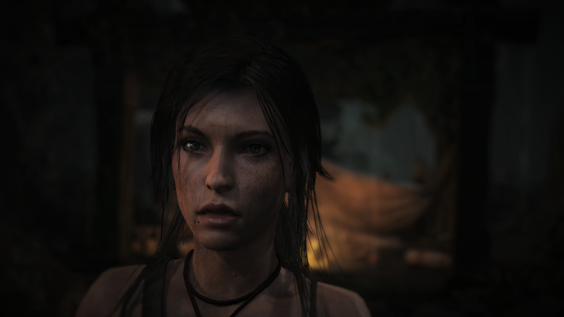 General 1920x1080 video game girls video game characters video games Tomb Raider Lara Croft (Tomb Raider) face closeup PC gaming screen shot