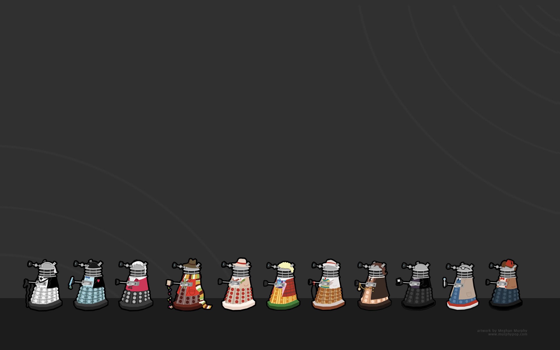 General 1920x1200 artwork Daleks science fiction TV series Doctor Who gray background simple background