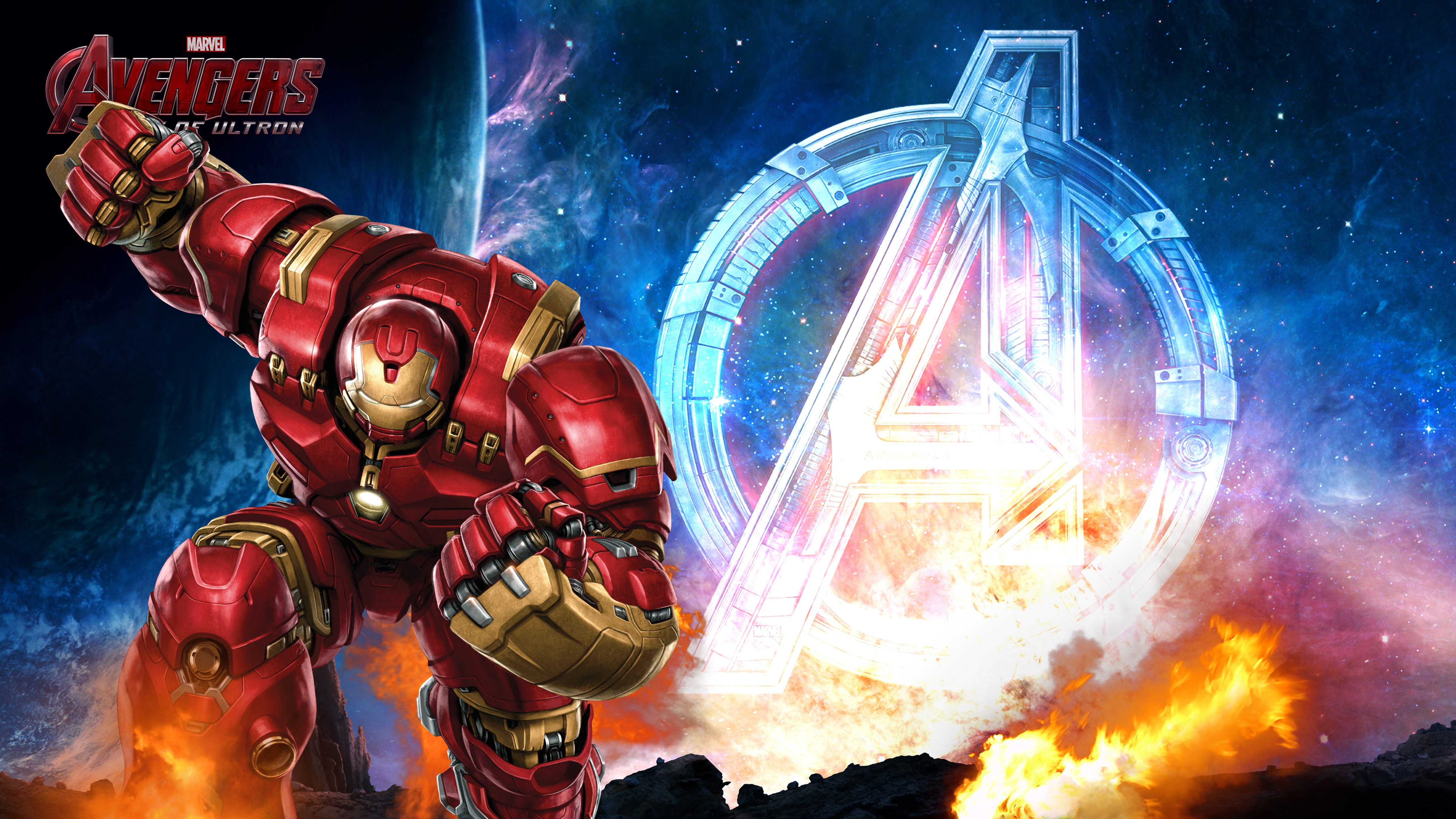General 5120x2880 Avengers: Age of Ultron Hulkbuster red Marvel Cinematic Universe movies digital art