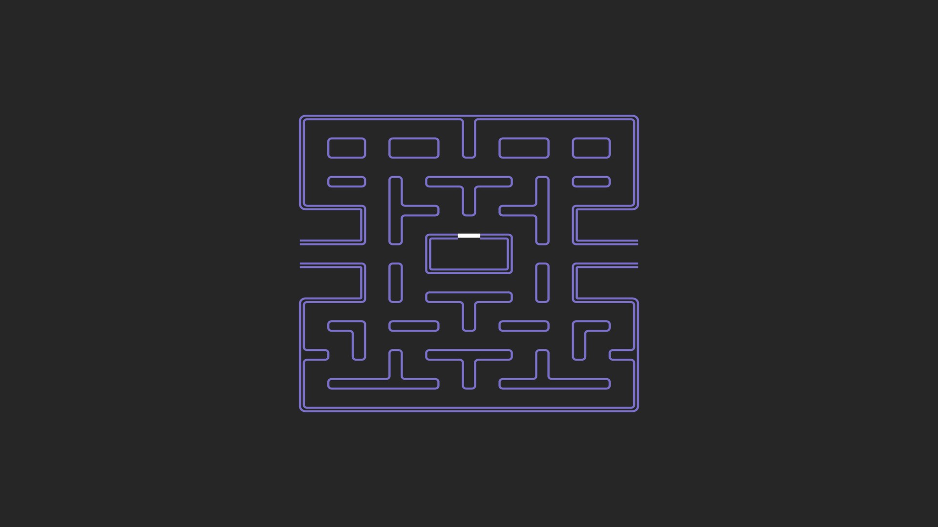 General 1920x1080 retro games video games video game art simple background black background maze minimalism Pac-Man 