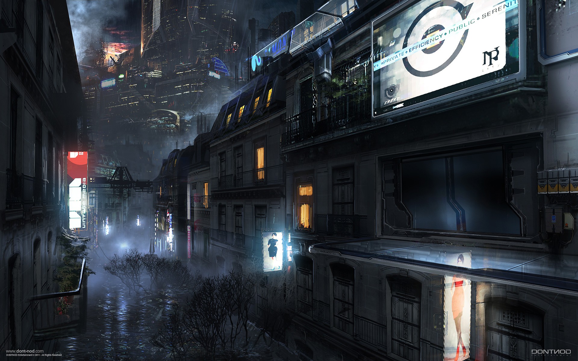 General 1920x1200 futuristic city futuristic science fiction cityscape video games PC gaming video game art Remember Me