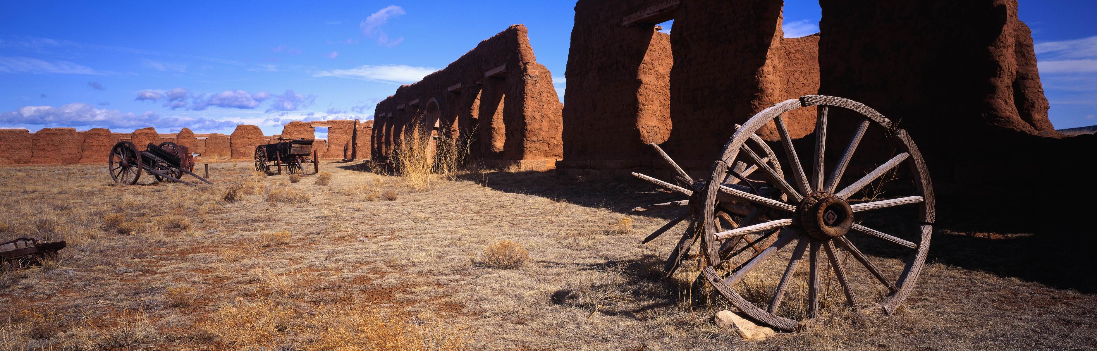 General 3750x1200 wheels ruins outdoors USA Ft. Union New Mexico