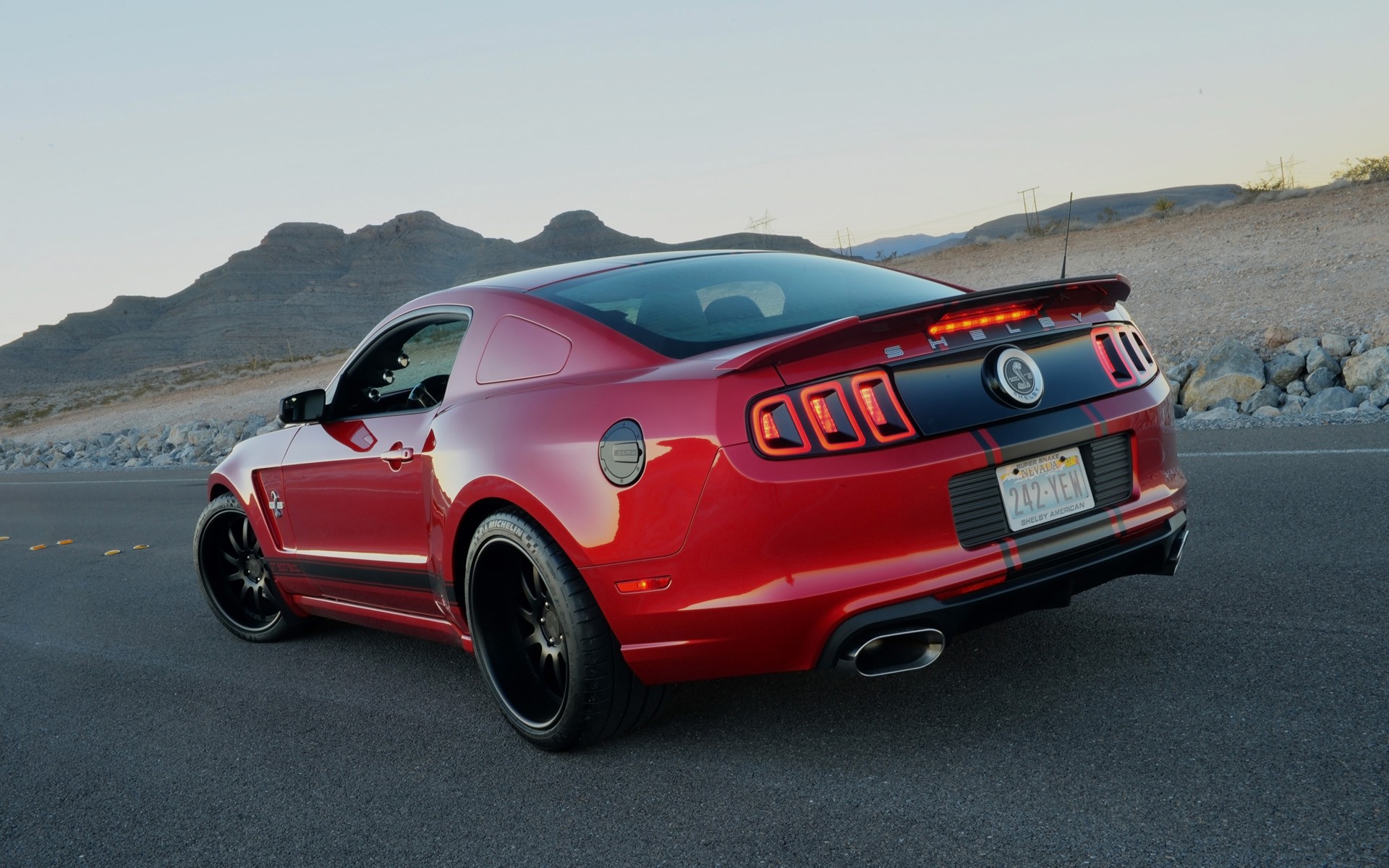 General 1920x1200 Shelby Ford Mustang Shelby car road asphalt red cars vehicle Ford Ford Mustang S-197 II Ford Mustang muscle cars American cars racing stripes