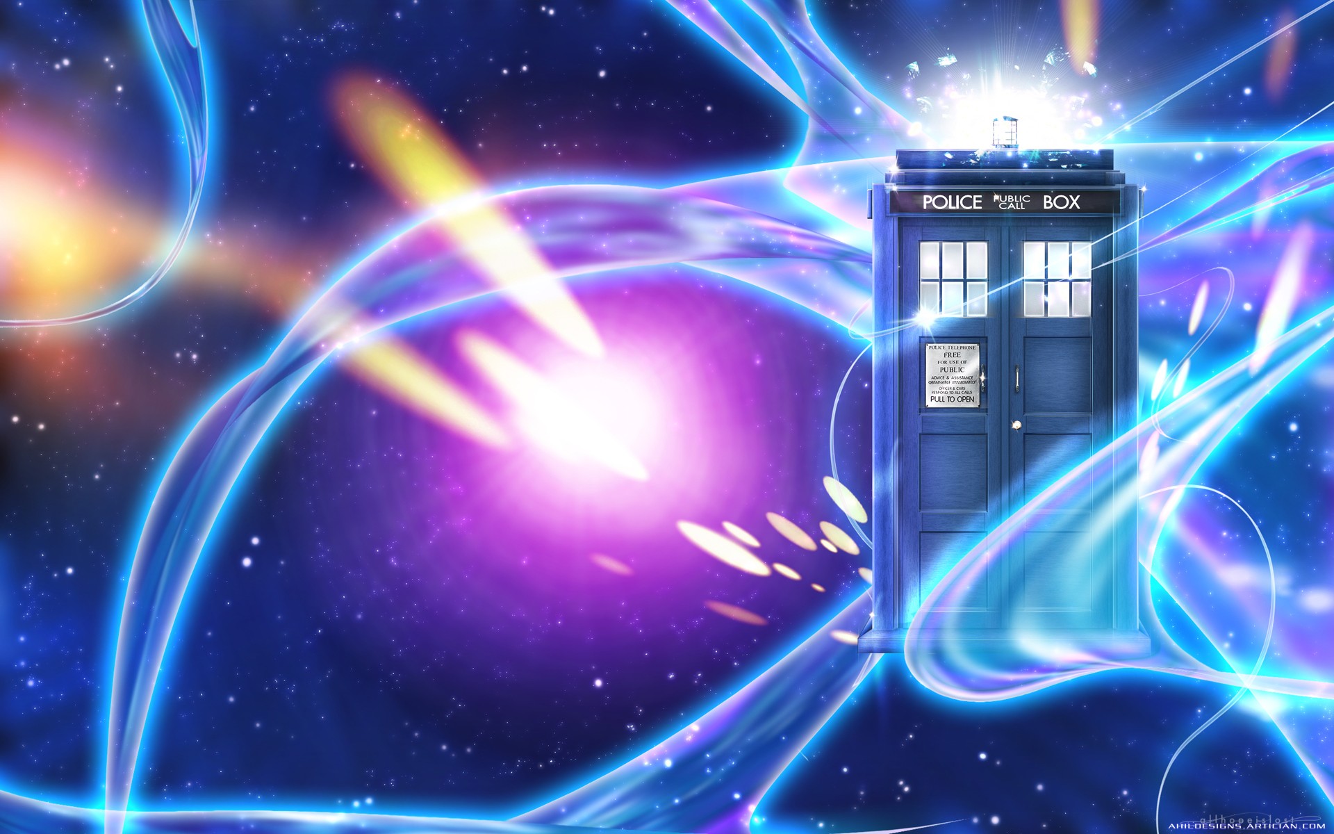 General 1920x1200 Doctor Who The Doctor TARDIS blue TV series science fiction digital art watermarked