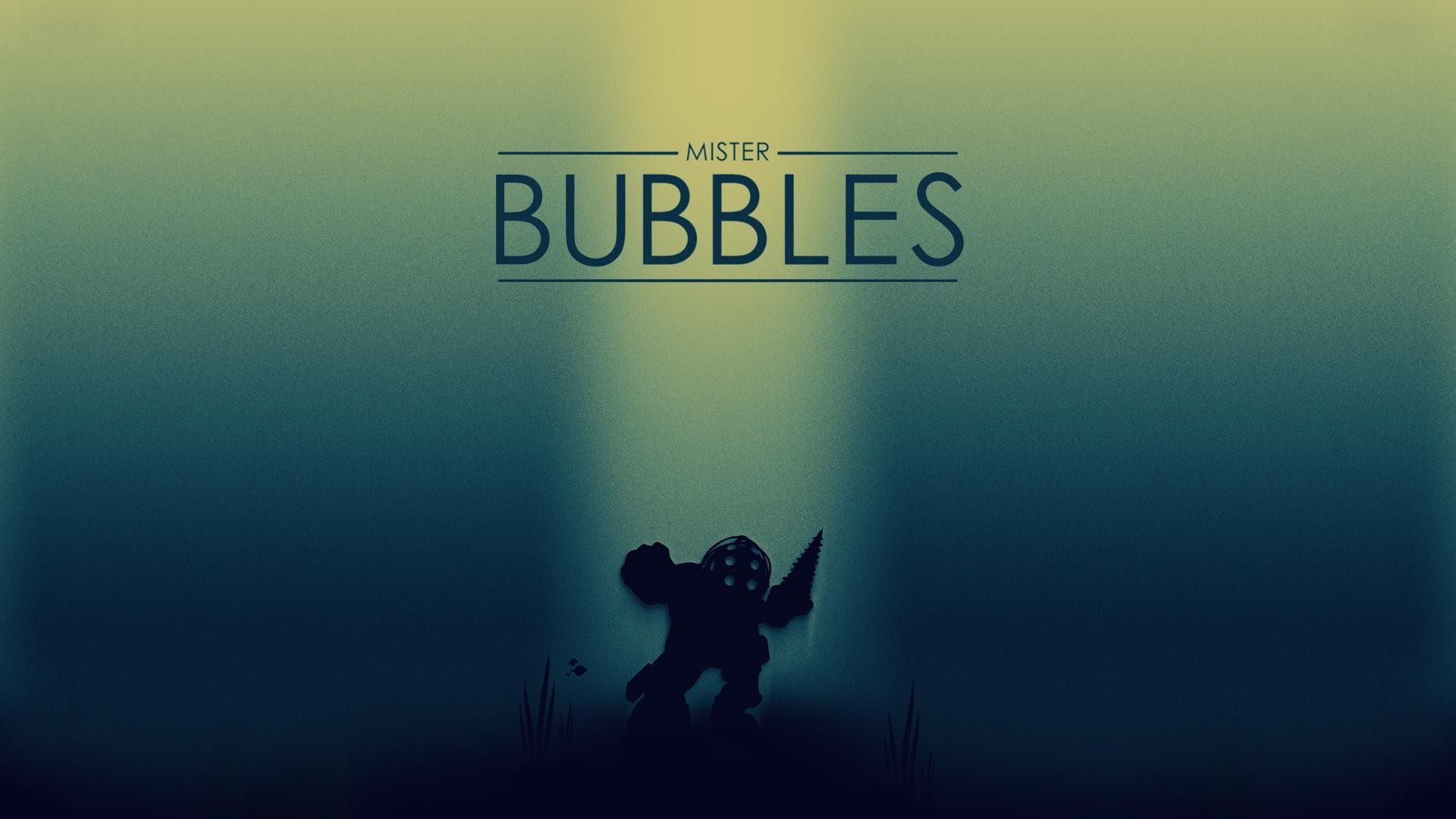General 1920x1080 BioShock Big Daddy Mr Bubbles video games minimalism